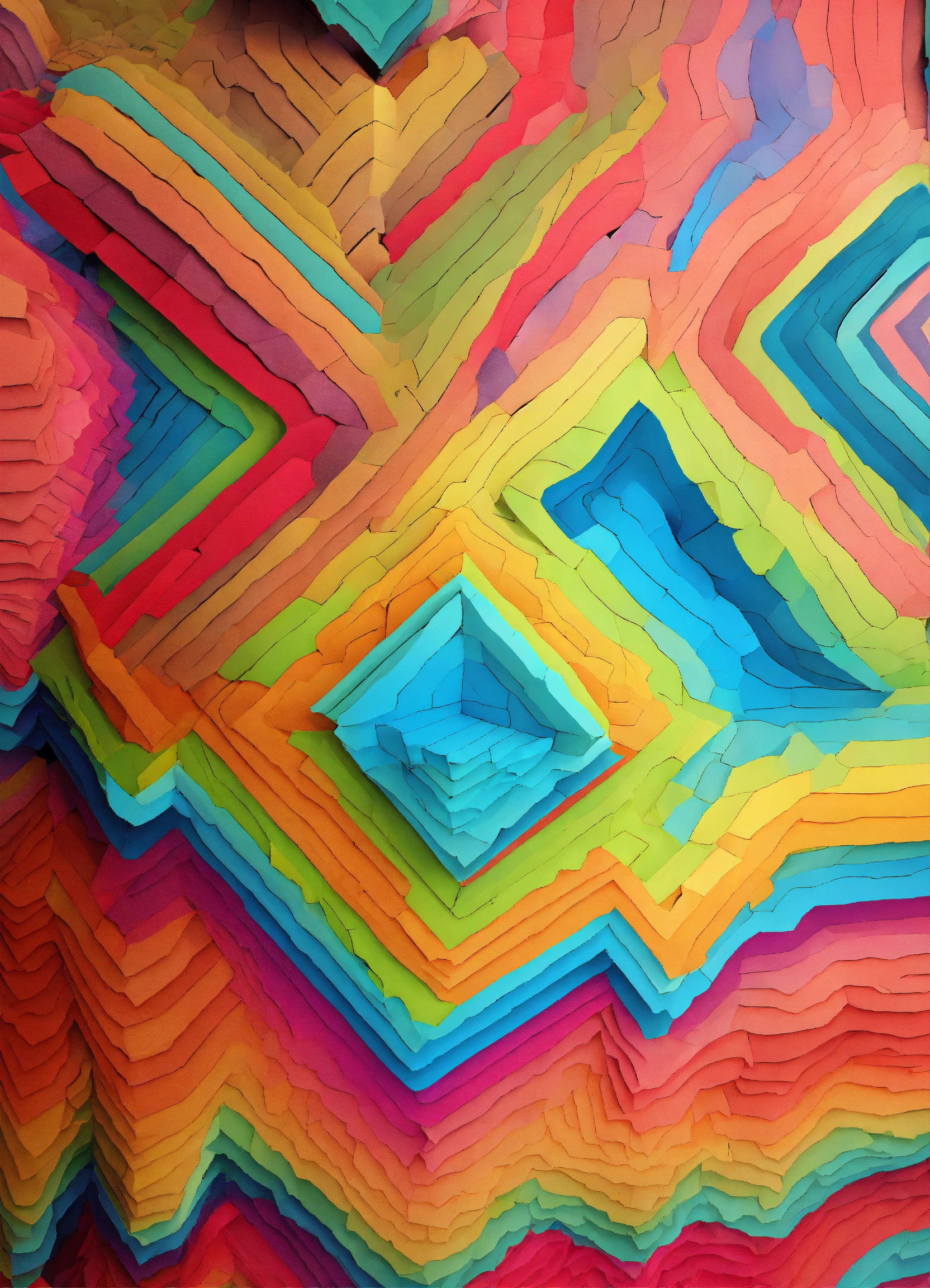 Lexica - Colorful background in a 3d drawing effect