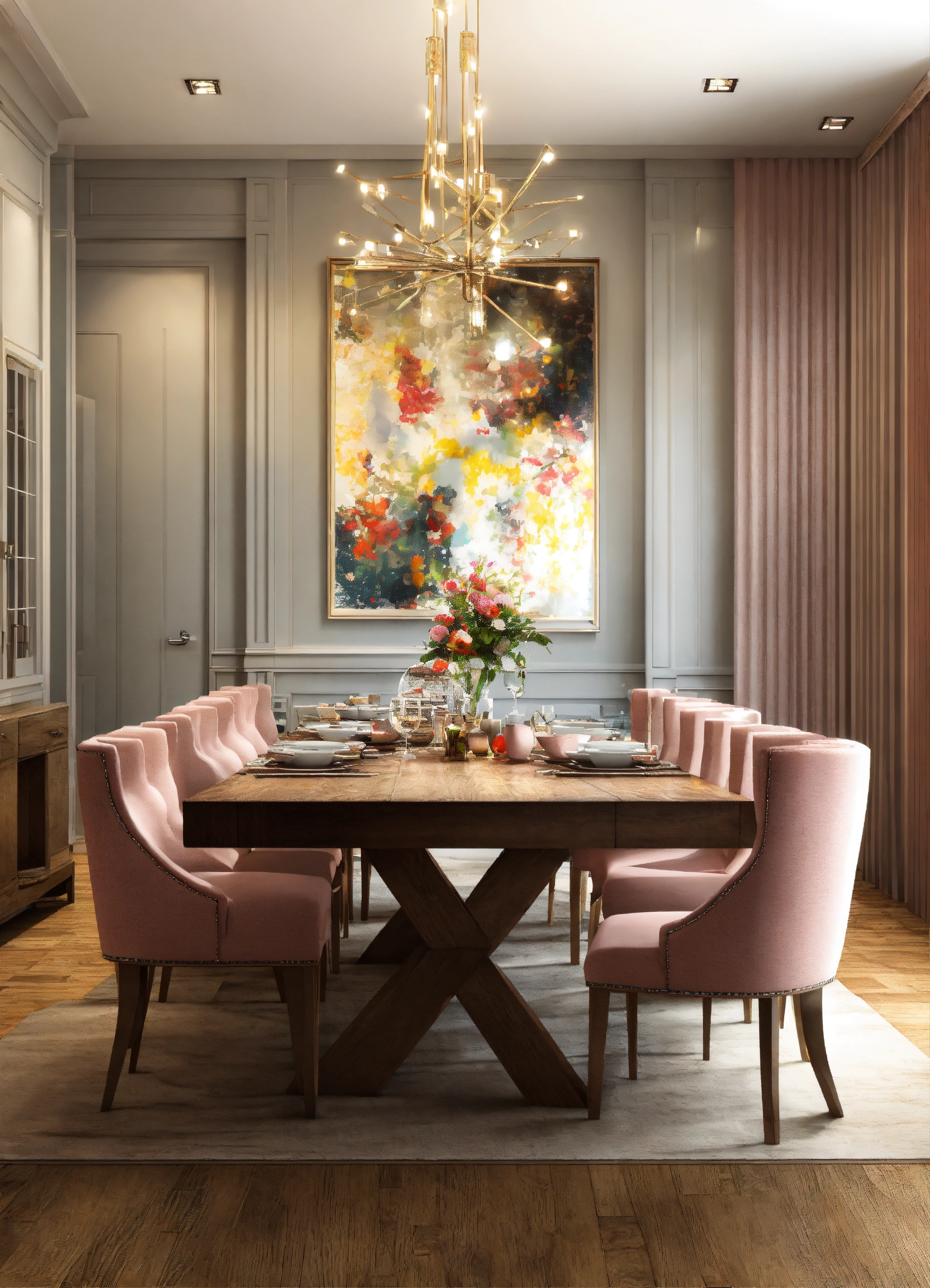 Lexica - Big design tAble dining room 3d art