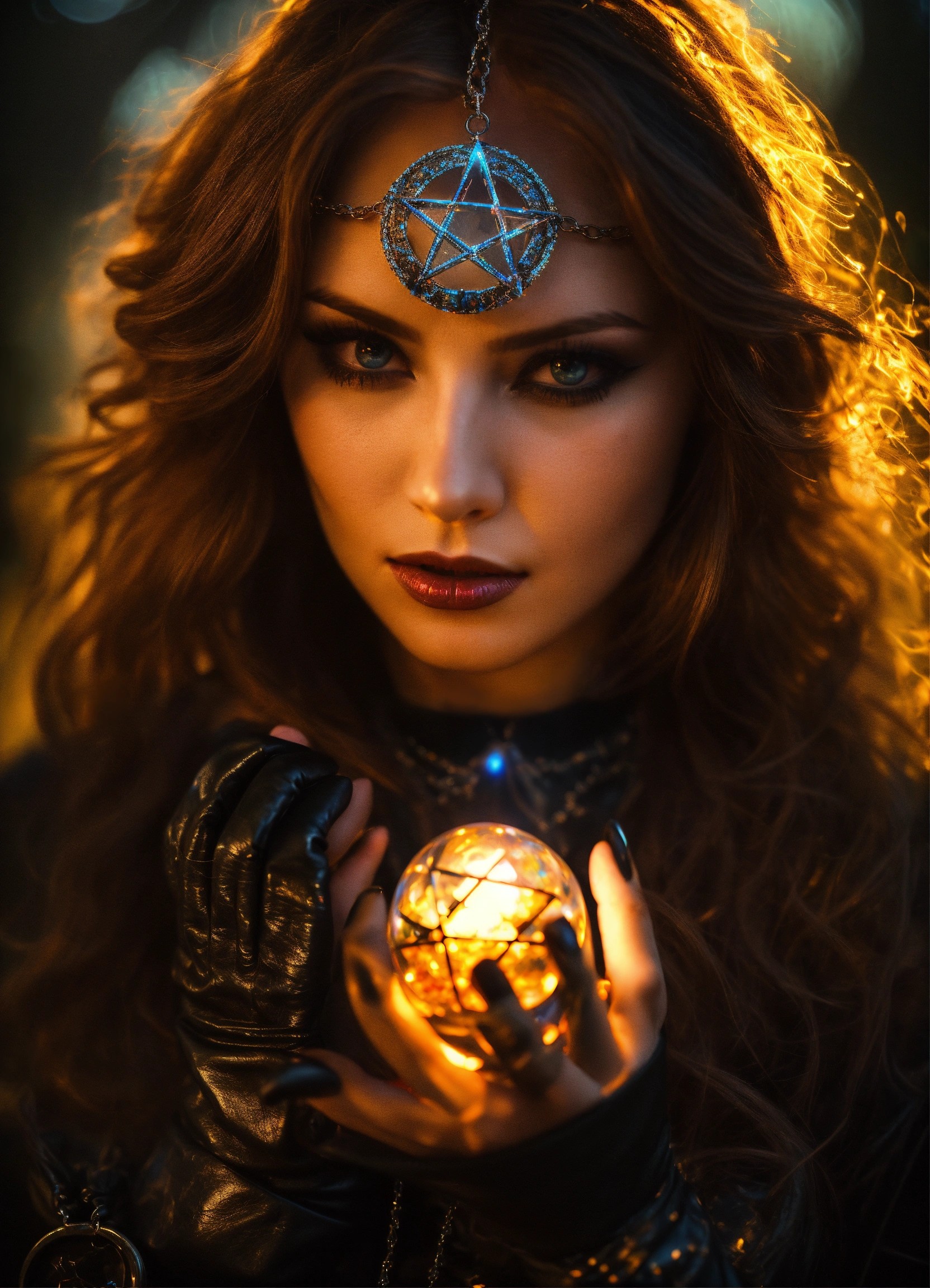 Lexica - Amber Smith as a sorceress holding the legendary crystal skull ...