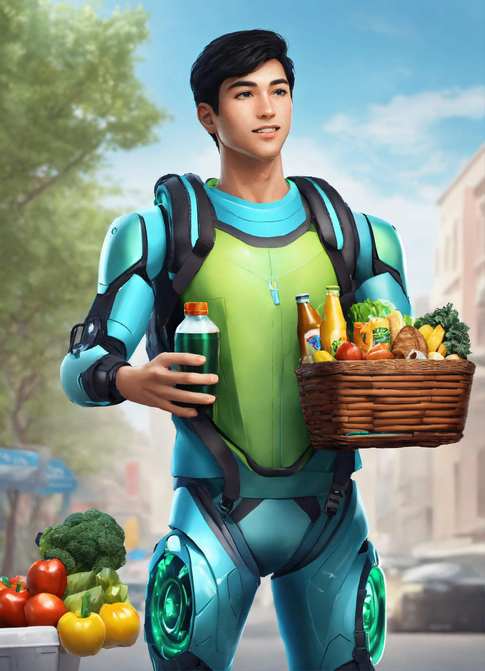 Lexica - A passionate male robot on hoverboard, realistic man face ...