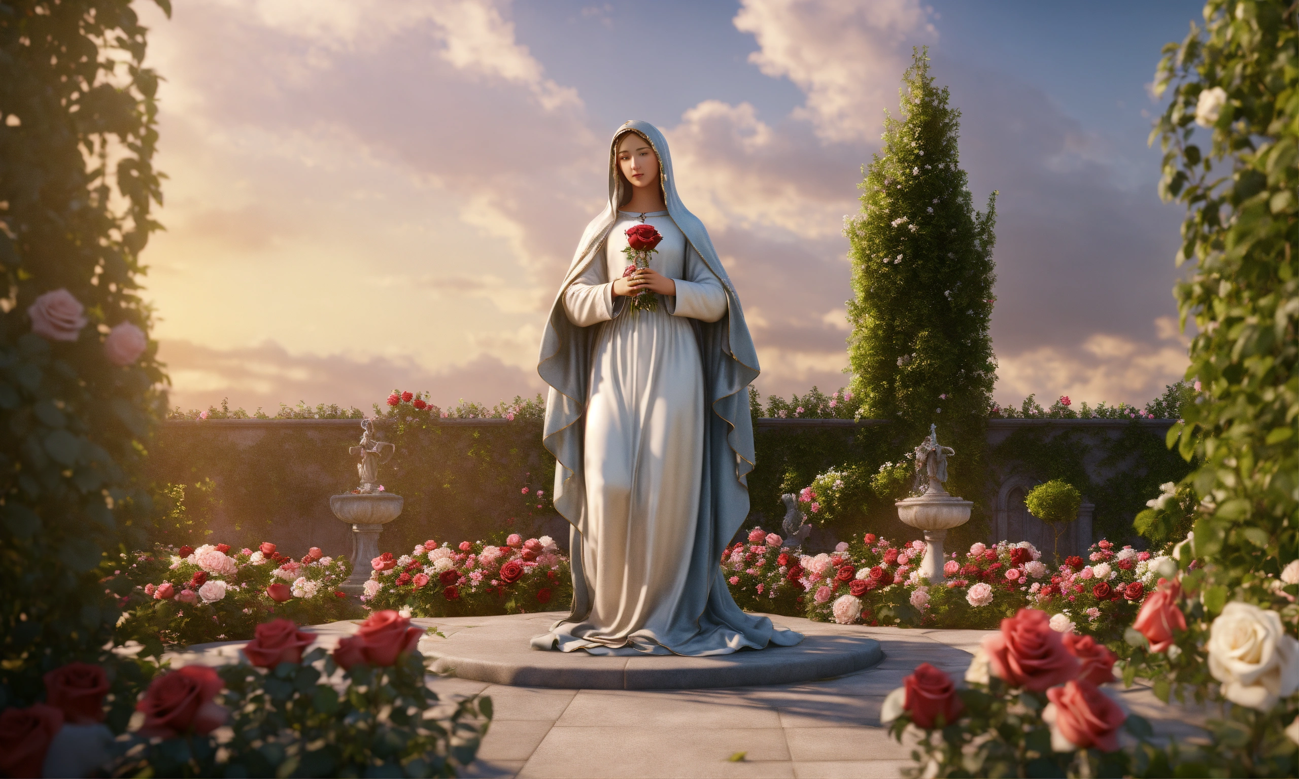Lexica - Unreal engine render of a Beautiful 16k Immaculate heart of ...