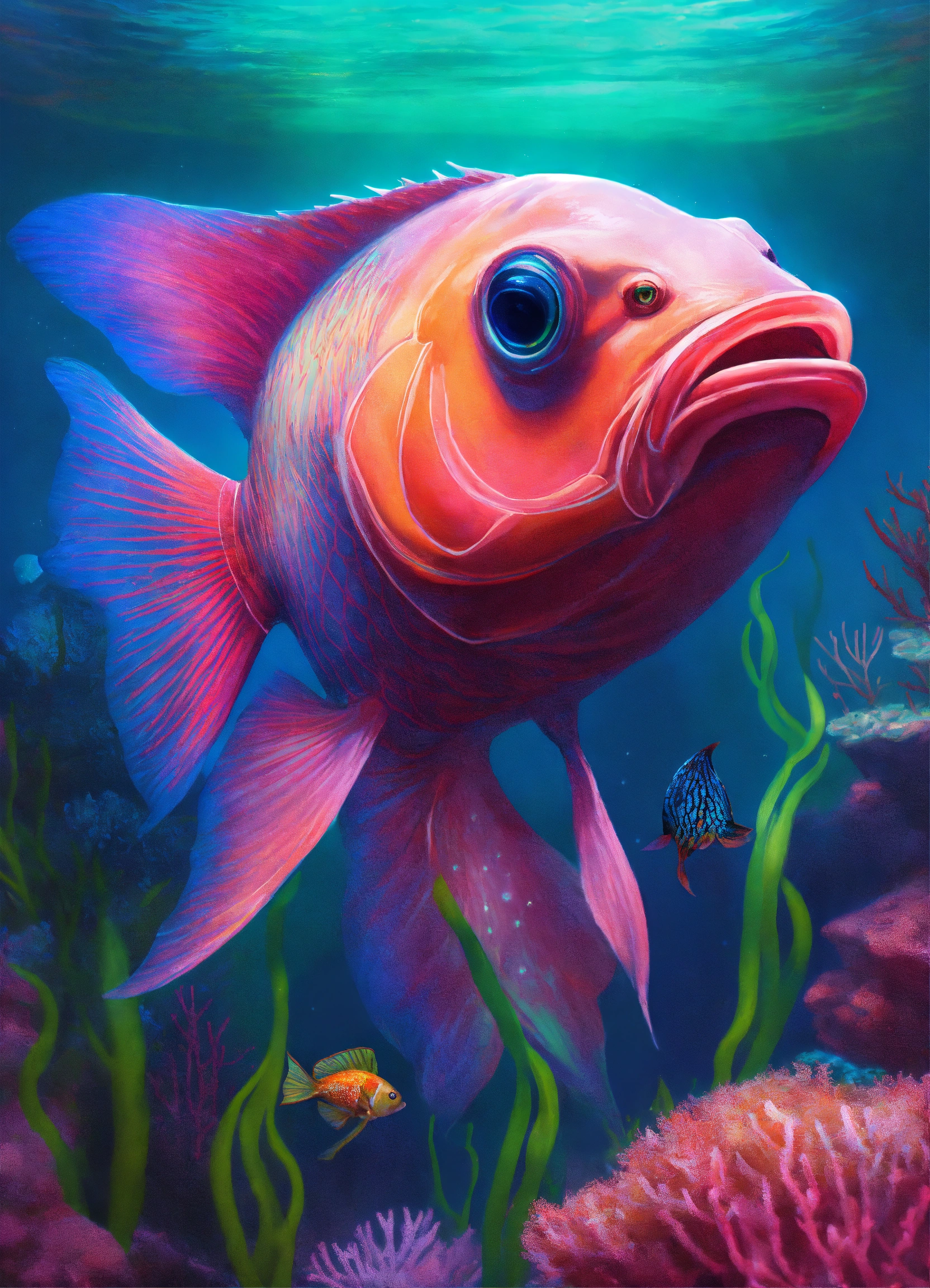 Lexica - Fantasy Portrait of an anthropomorphic fish, masculine ...