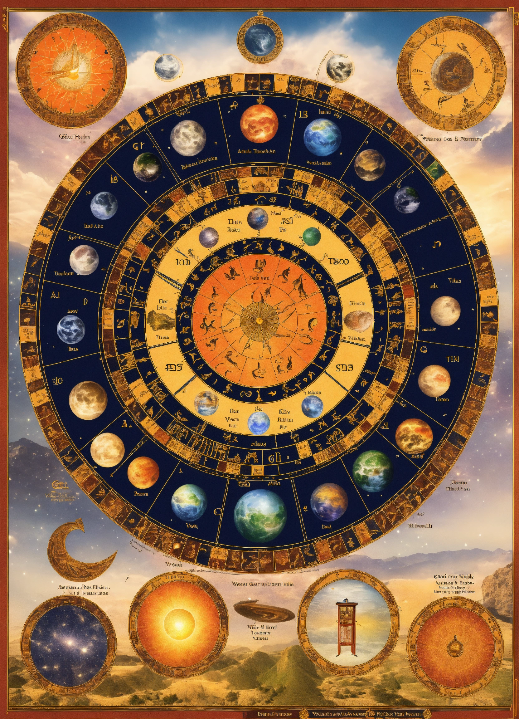 Lexica - Generate an image which shows vedic astrology chart and ...