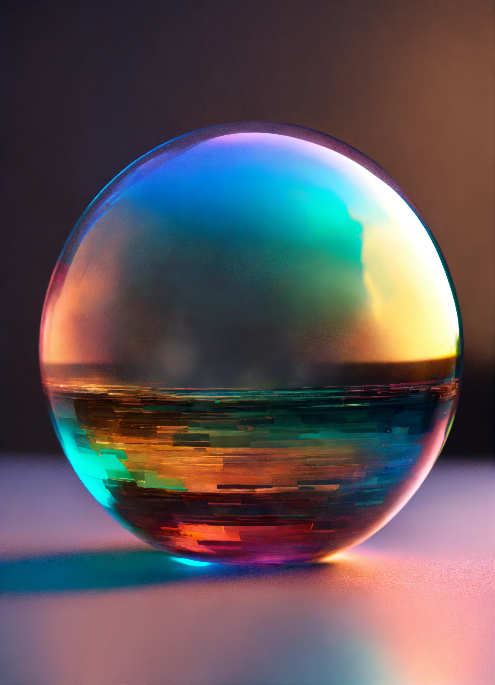 Lexica - A transparent colorful sphere