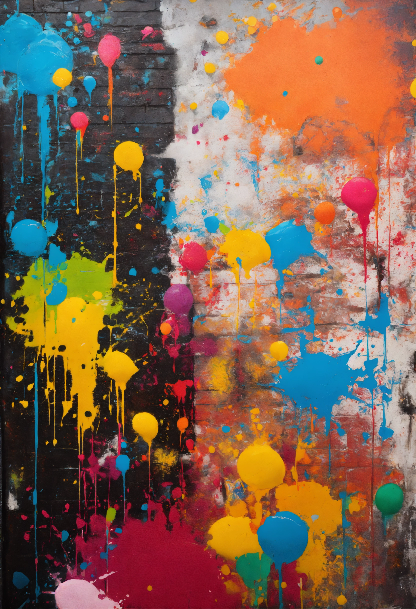 Lexica - Background street art painting on canvas, graffiti art, color ...