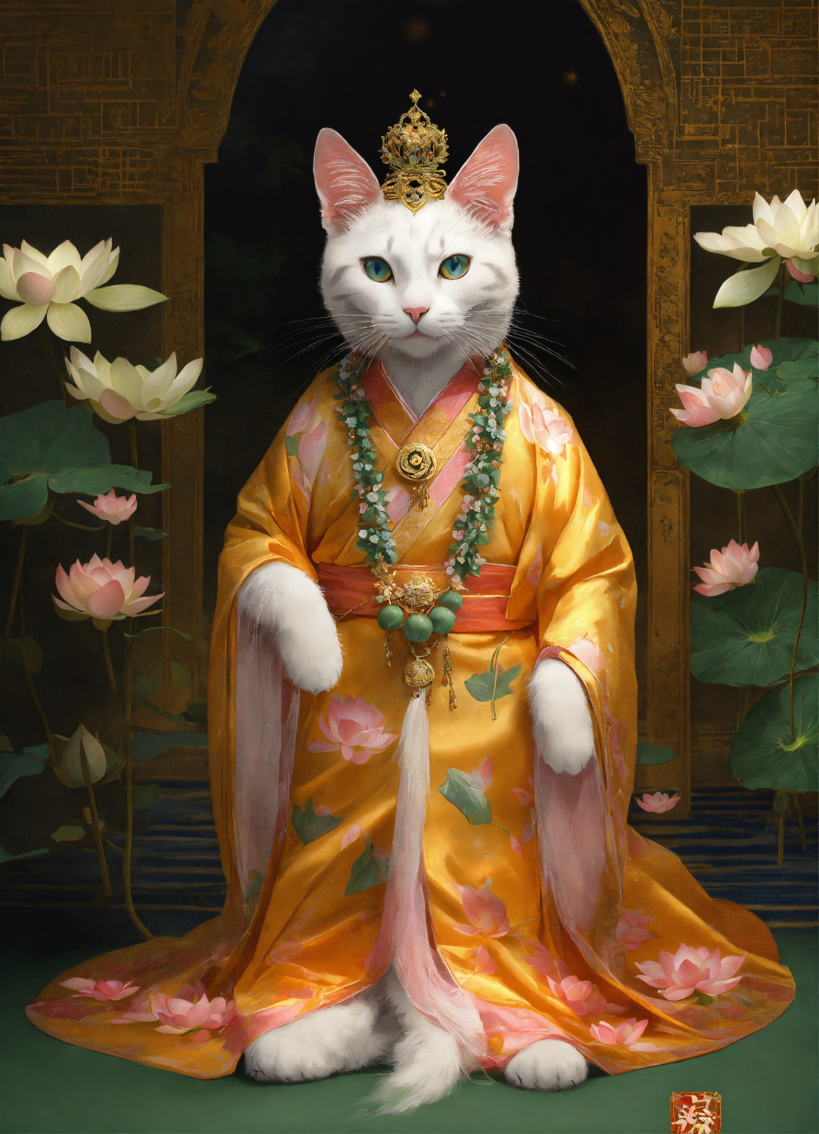 Lexica - A cat like human with two legs, a mythical being, wearing a ...