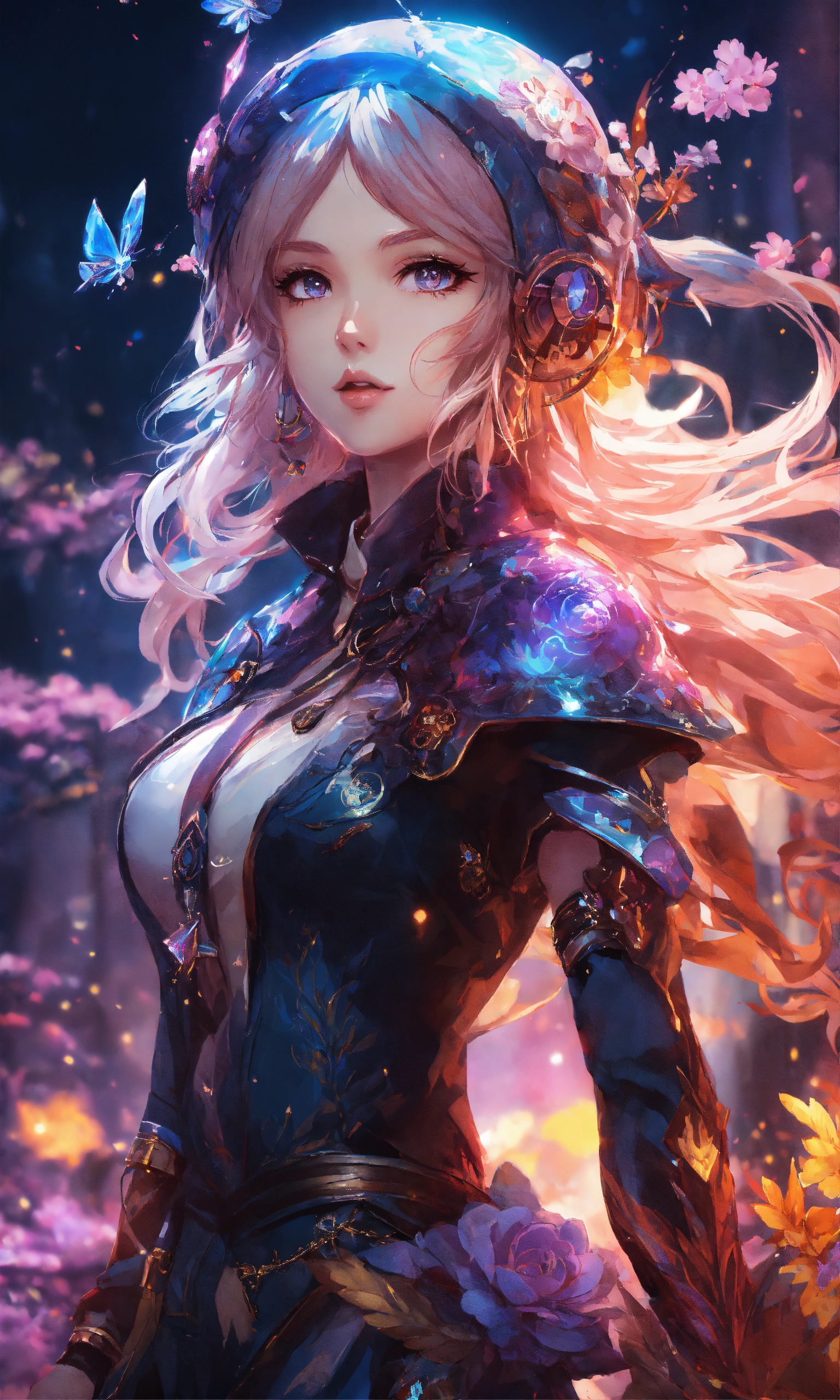 Lexica - Abstract style anime art of magic girl 8k, stunning intricate  details, by riot game, full body