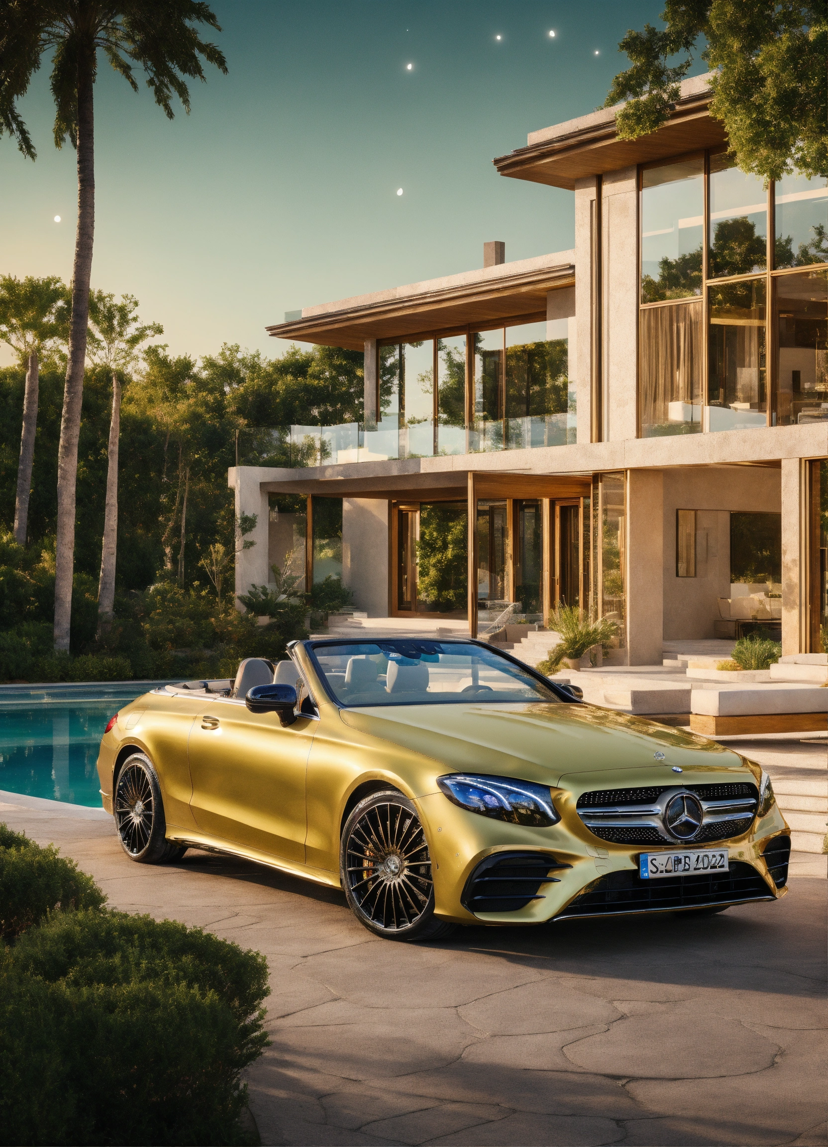 Lexica - 2022 Mercedes e350 brown and Gold trim. Convertible with ...