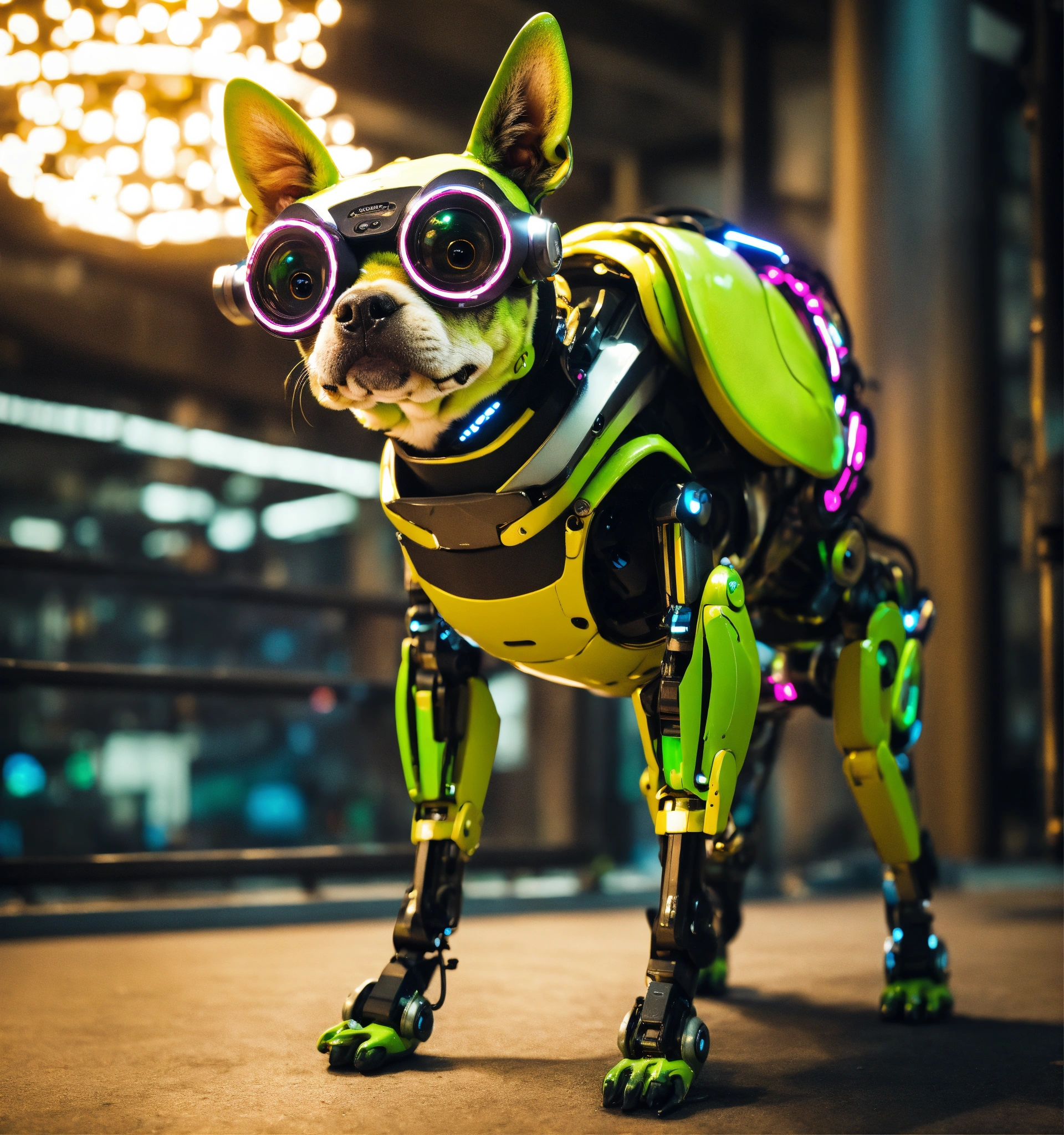 Lexica - Frog dog inu immaculate full body cyberpunk style robot with ...