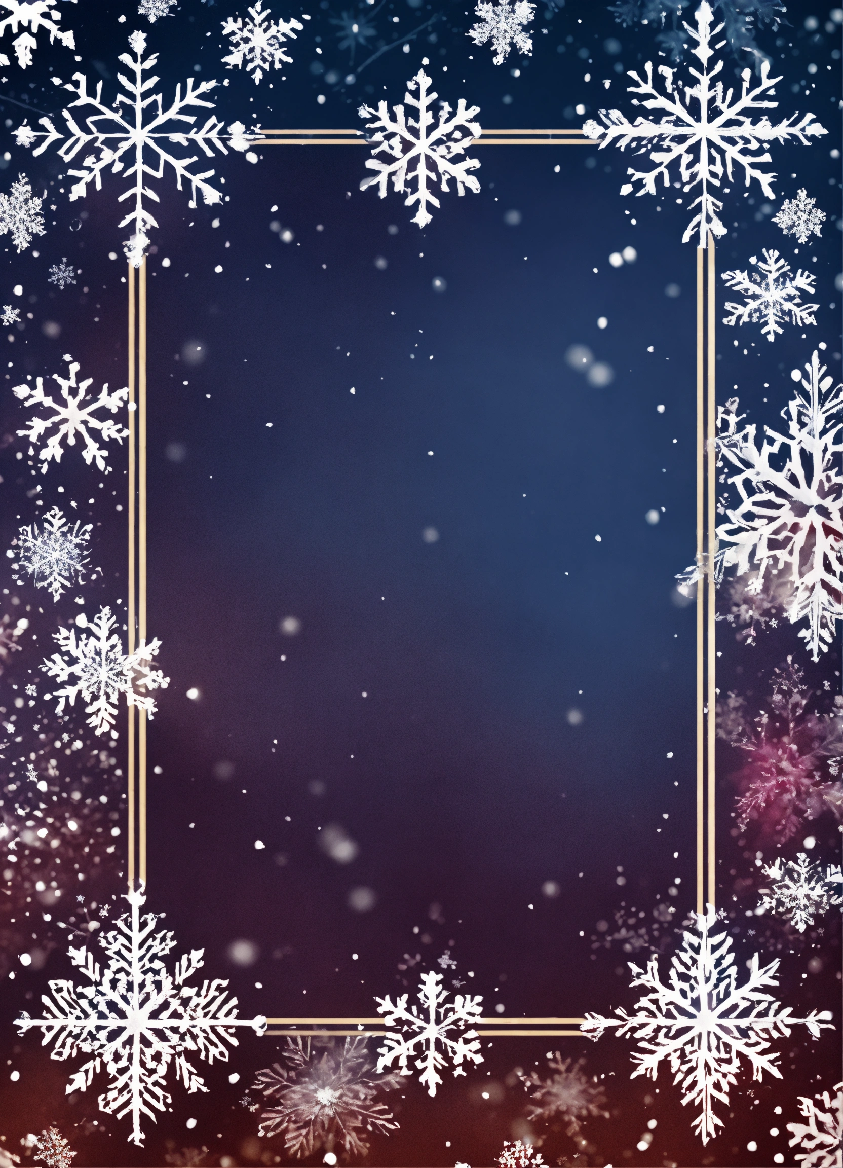 Lexica - Snowflakes frame border copy space background