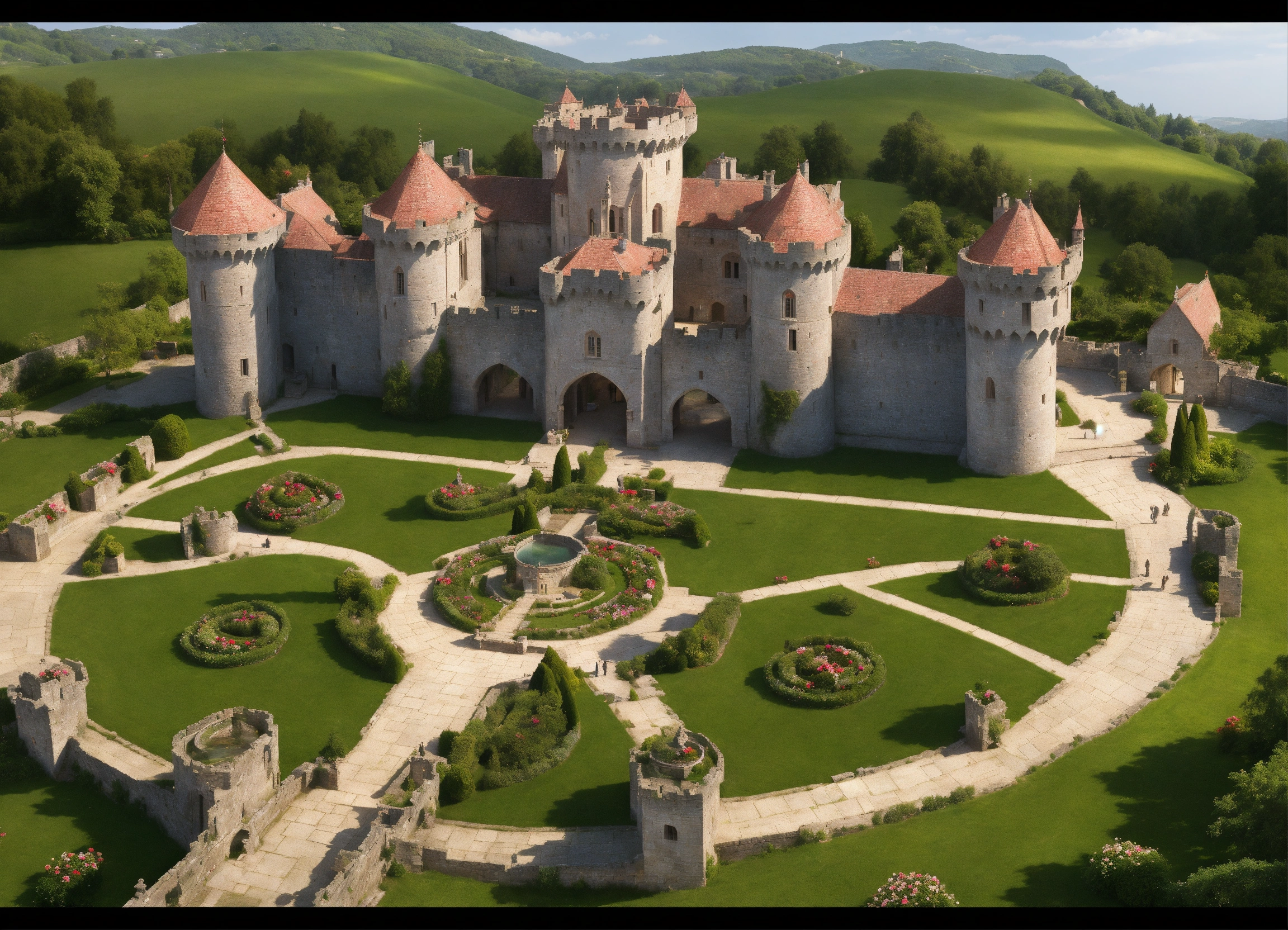 Lexica - Ultra realistic, photorealistic, bird's eye view of a medieval ...