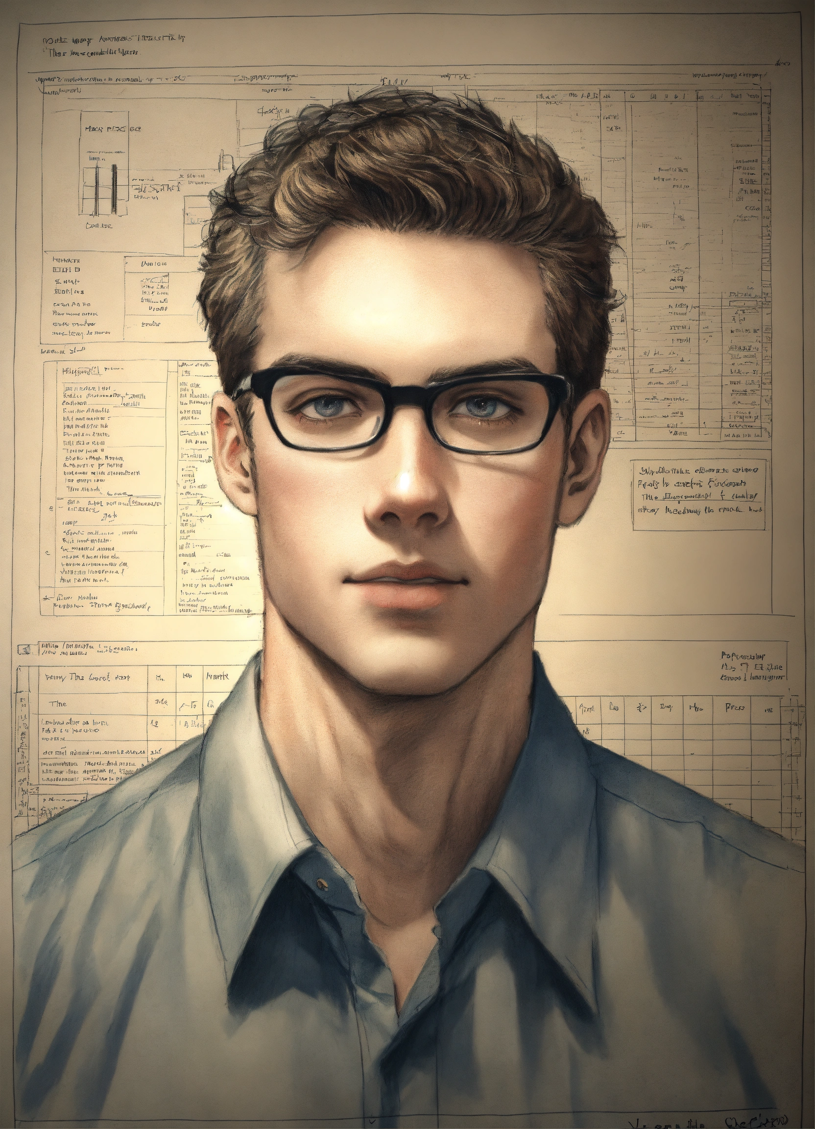 Lexica Pencil drawing of a strapping young man who is exceptionally