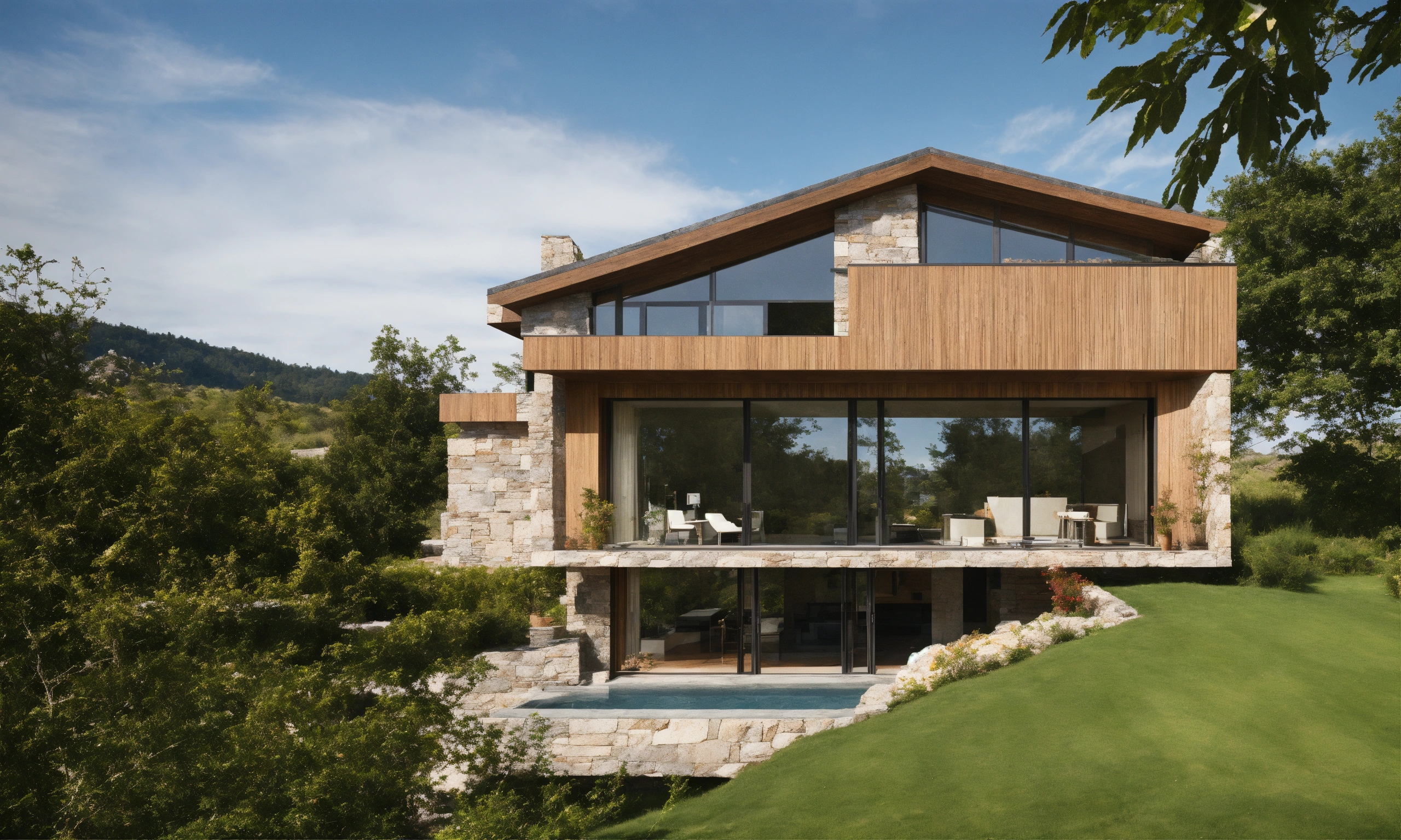 Lexica - Natural stone facade of the house
