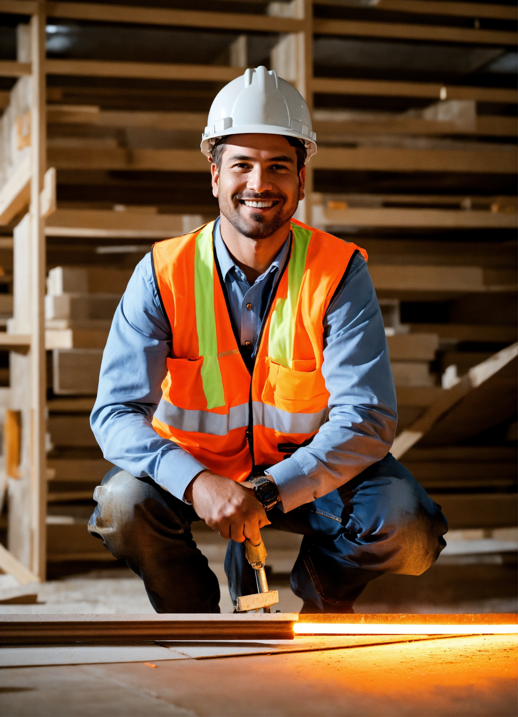 Lexica - Envision a well-organized construction site where a skilled ...