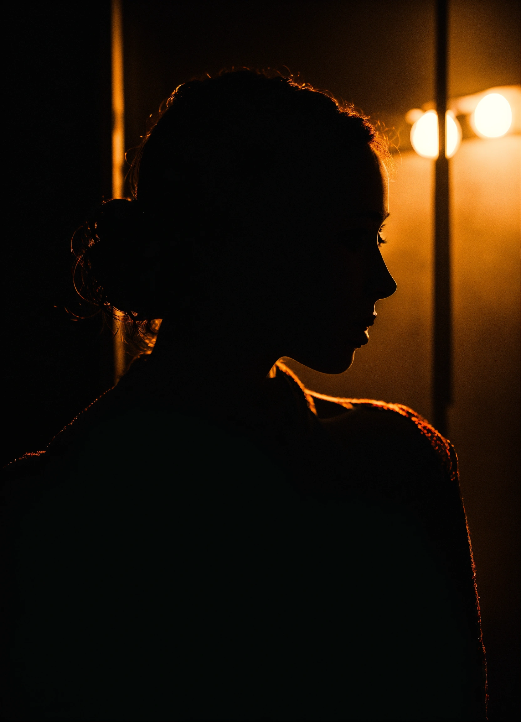 Lexica - Silhouette of a woman in the dark