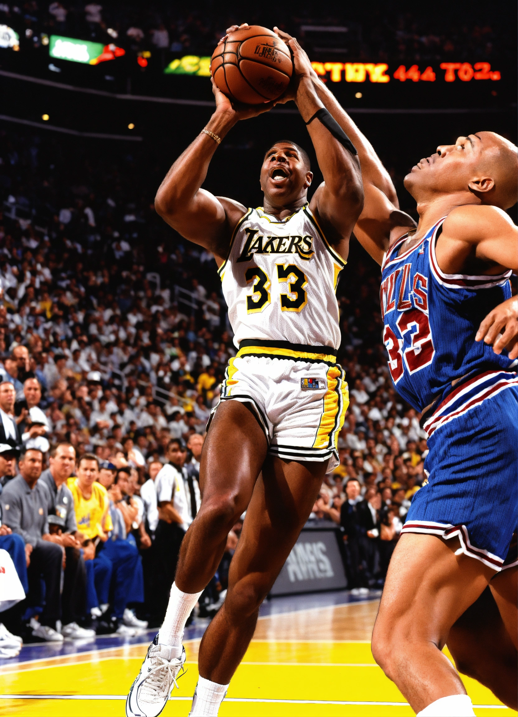 Lexica - Magic Johnson in action drawn by Todd McFarlane