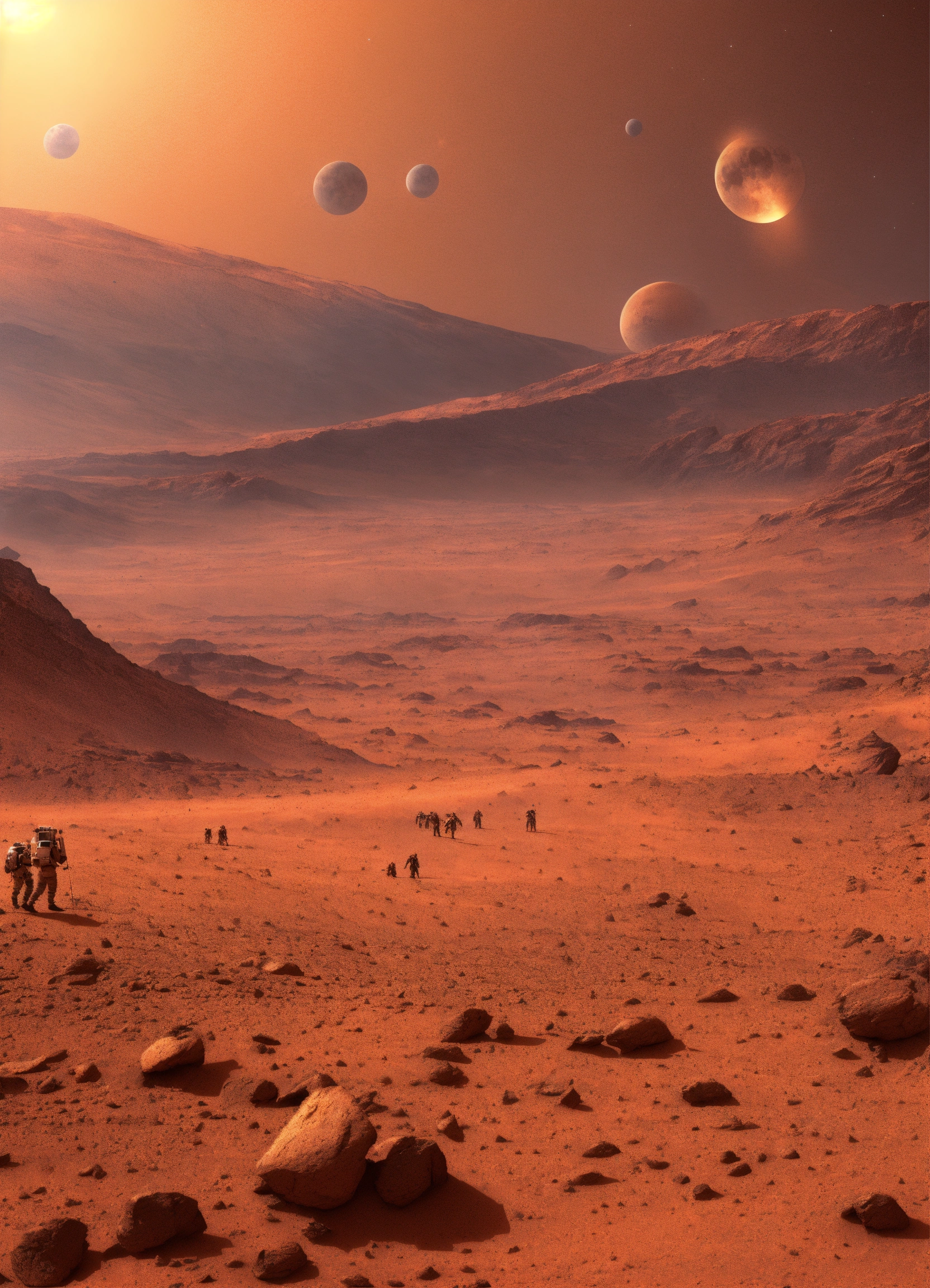 Lexica - Partying on Mars 4k realistic