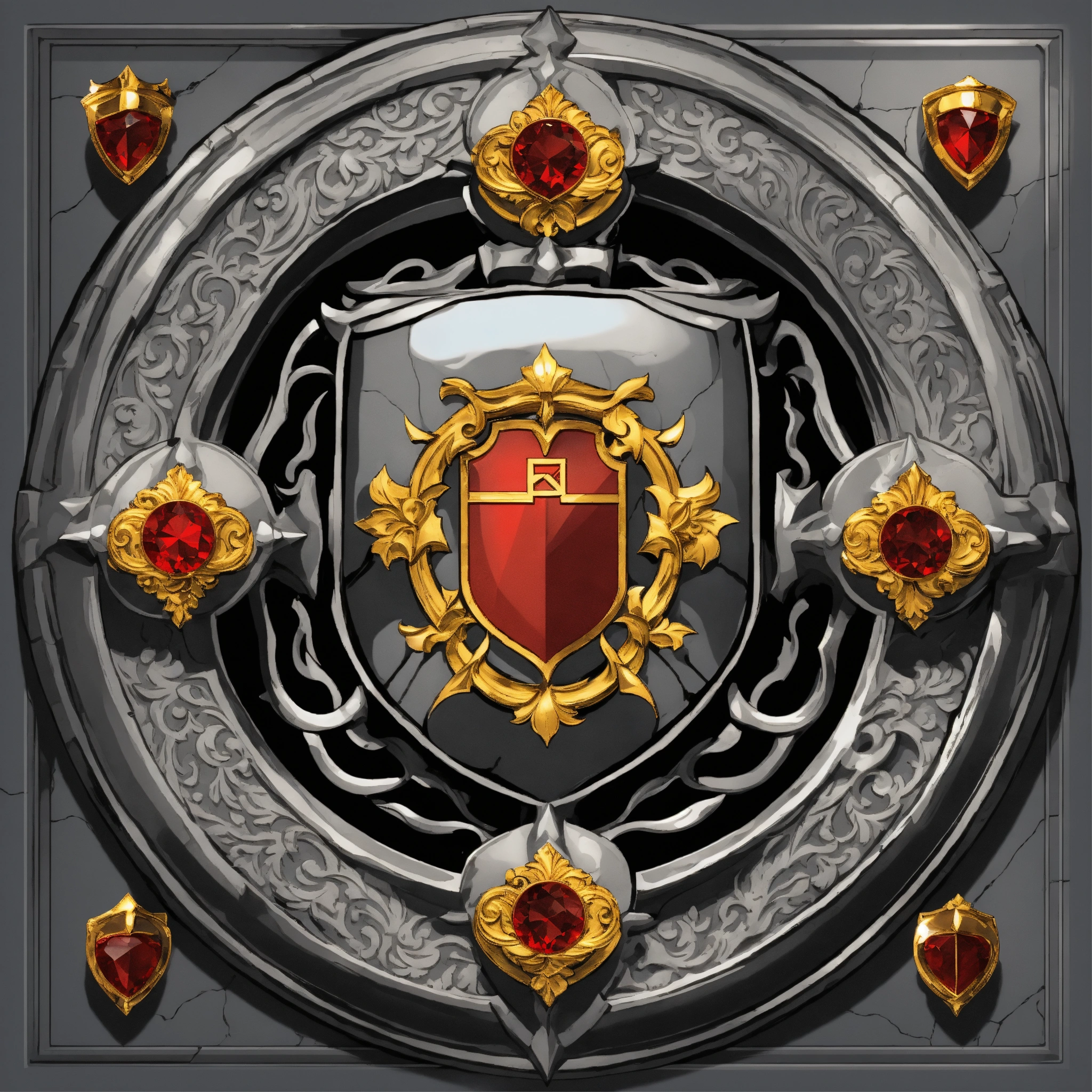 Lexica - Fantasy setting, heraldry for underground halflings, gray ...