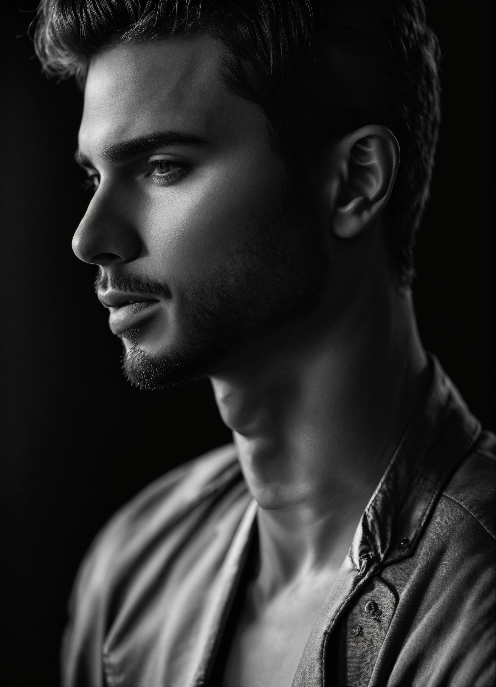Lexica - Photo of male model Gonçalo Teixeira, black and white ...