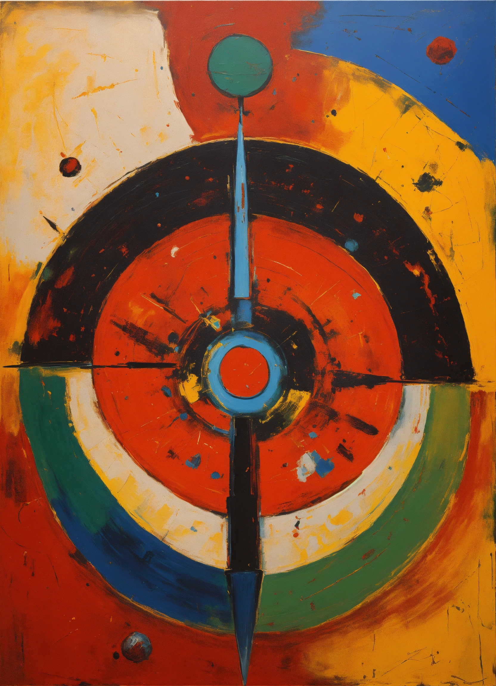 Lexica - A neo expressionist painting of an A dynamic, assertive symbol ...