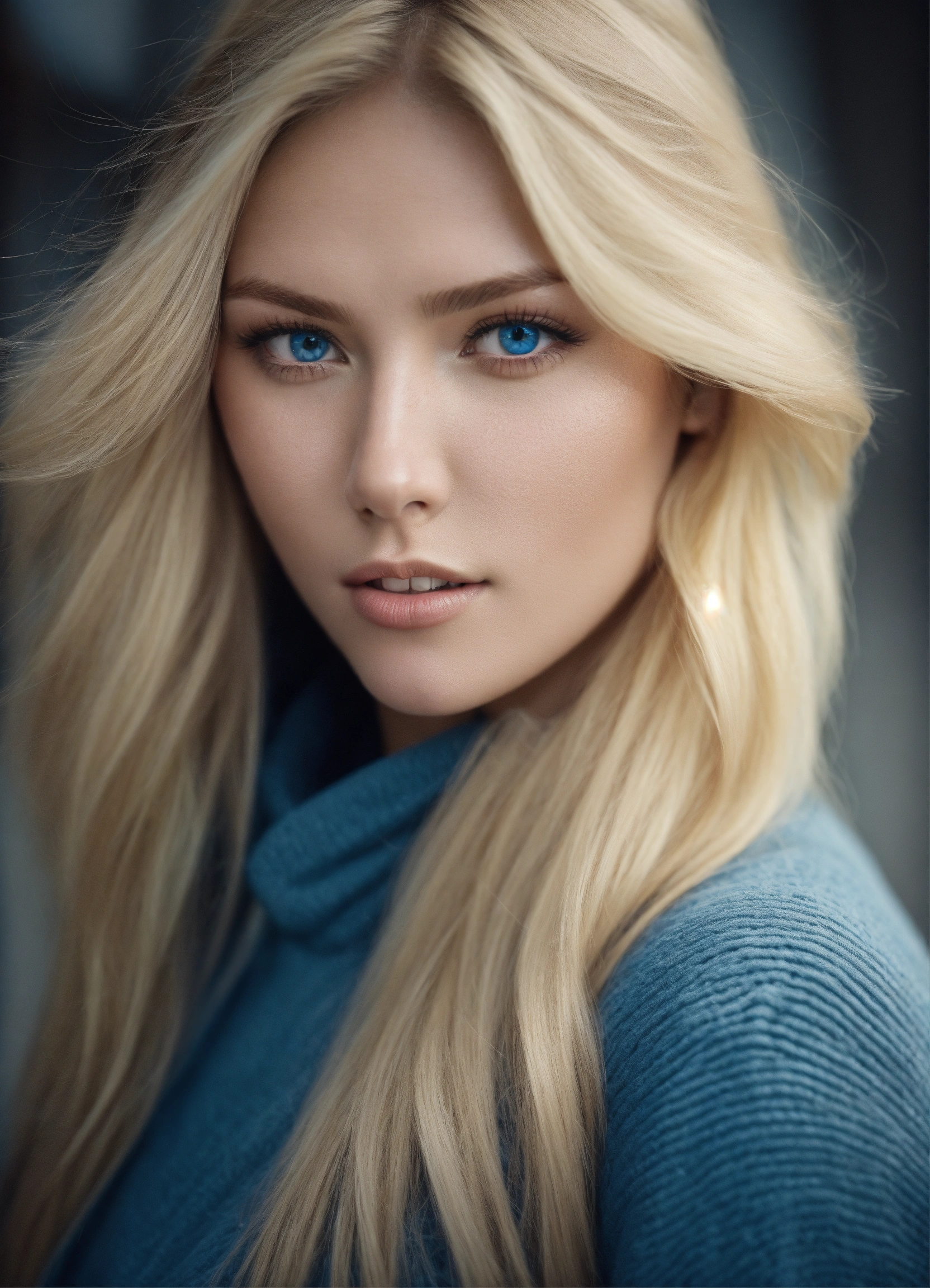 Lexica - A gorgeous blonde Nordic woman with blue eyes and light skin ...