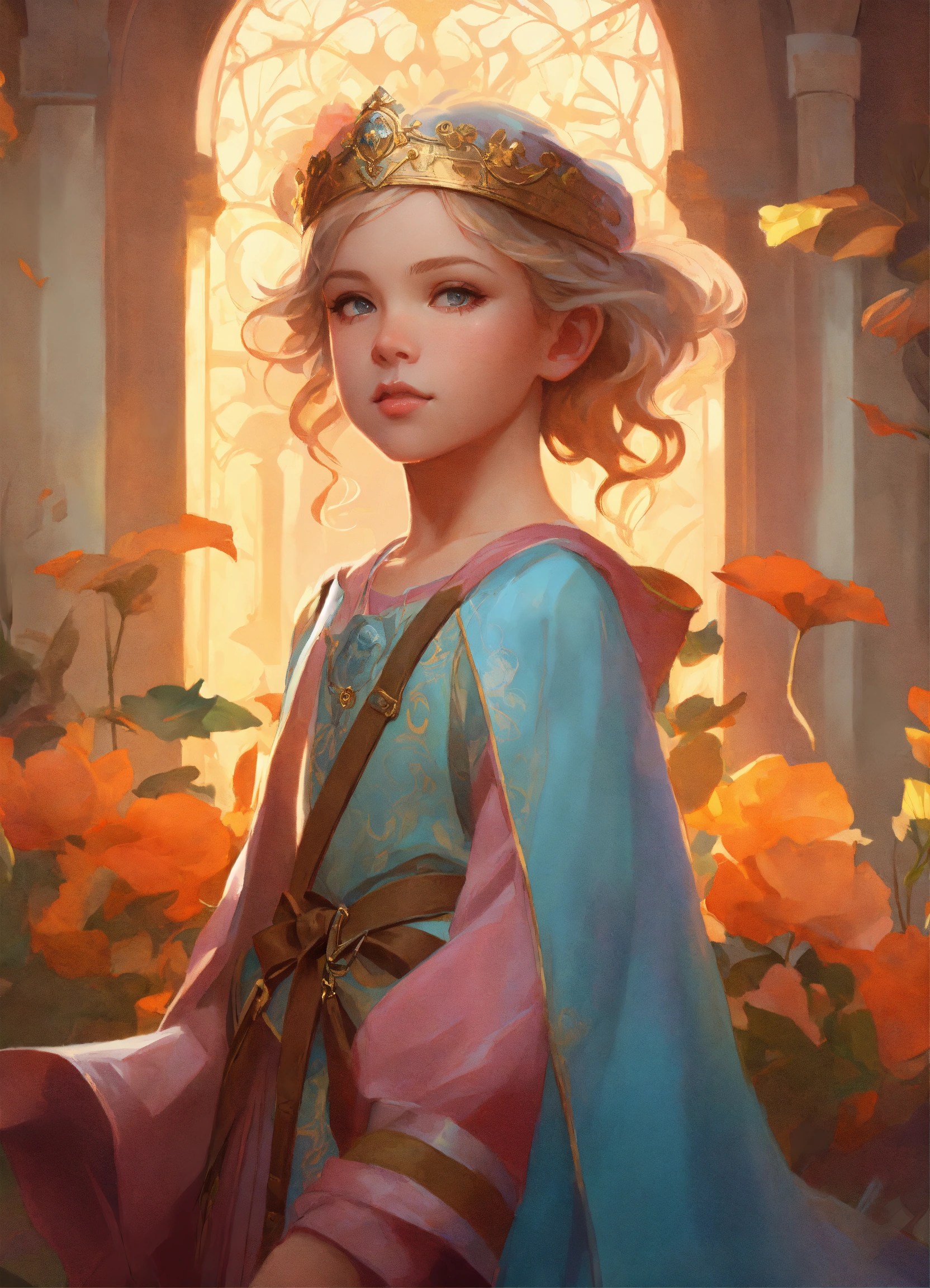 Lexica - Image of a noble child in the center of the image, in ...