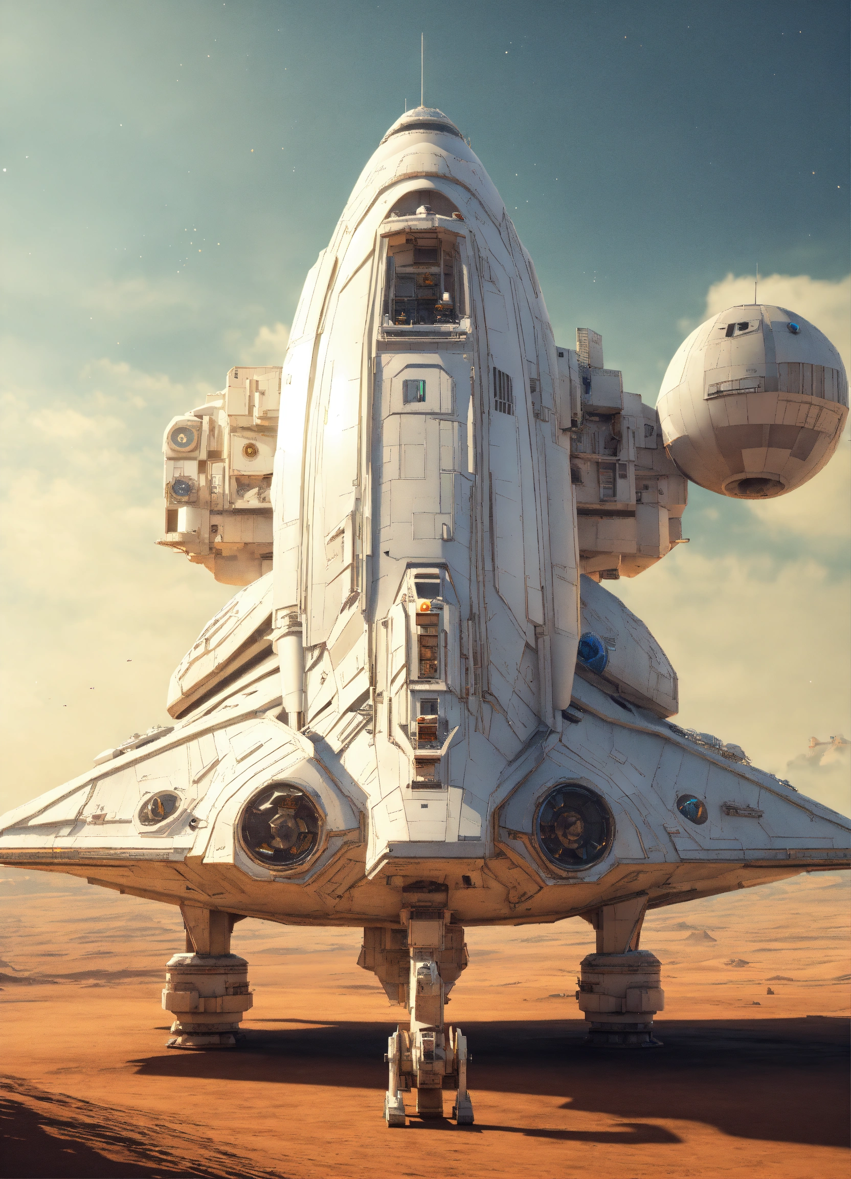 Lexica - Long white spaceship from star wars style, ((sideview)), 3d ...