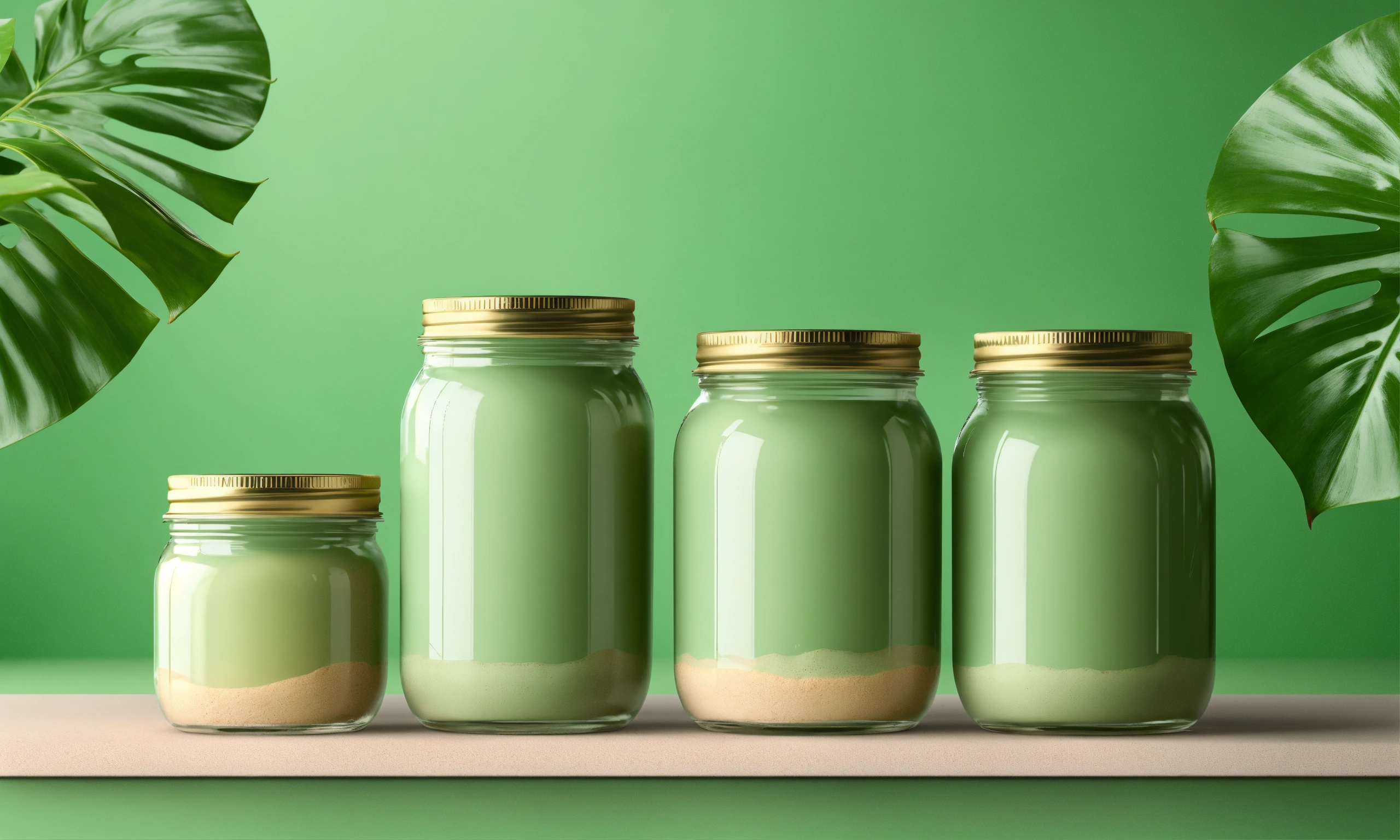 Lexica - Mockup of three blank mason jars filled to the top with flour ...