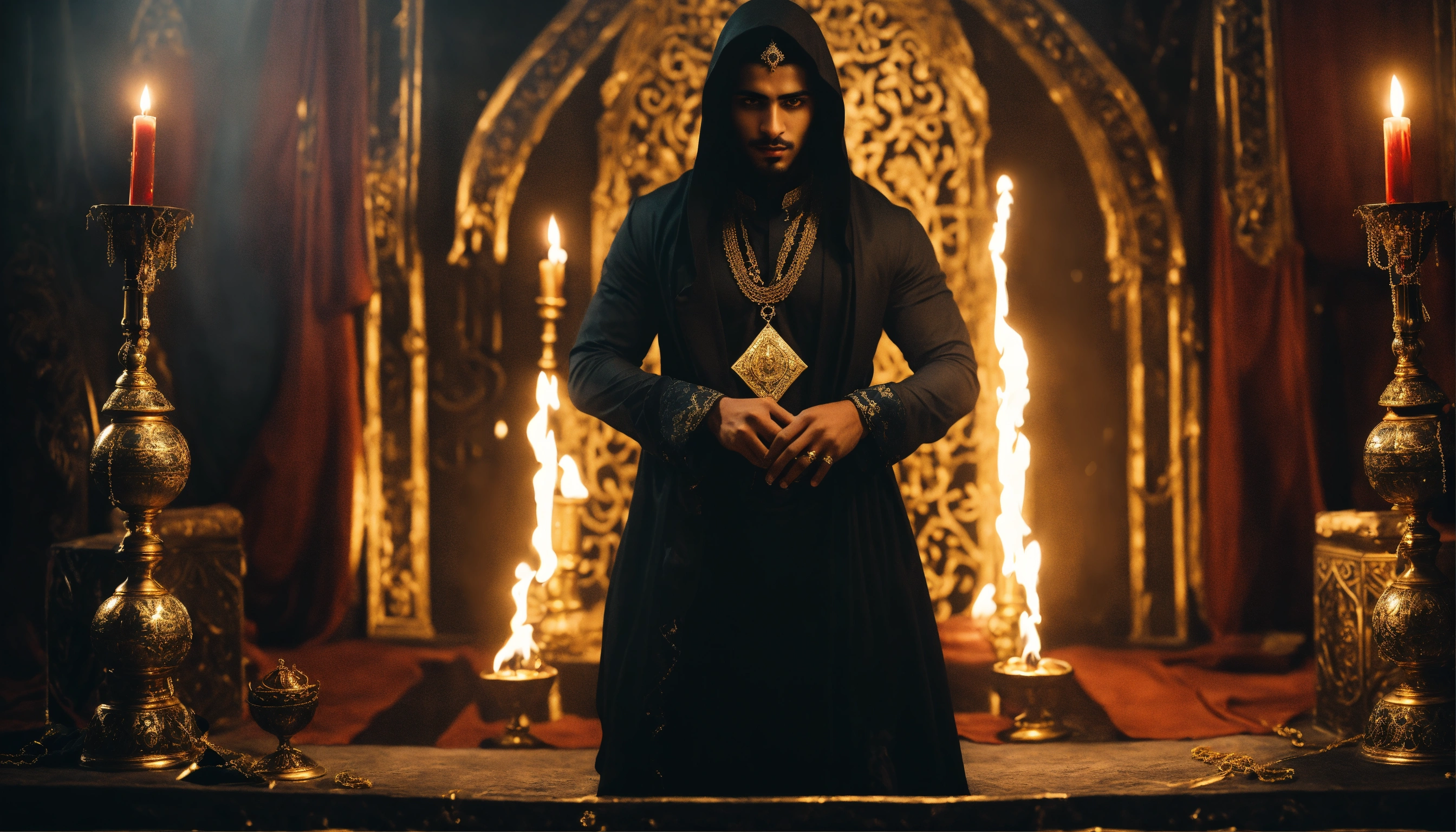 Lexica - Dark, mysterious and dramatic portrait of a young handsome ...