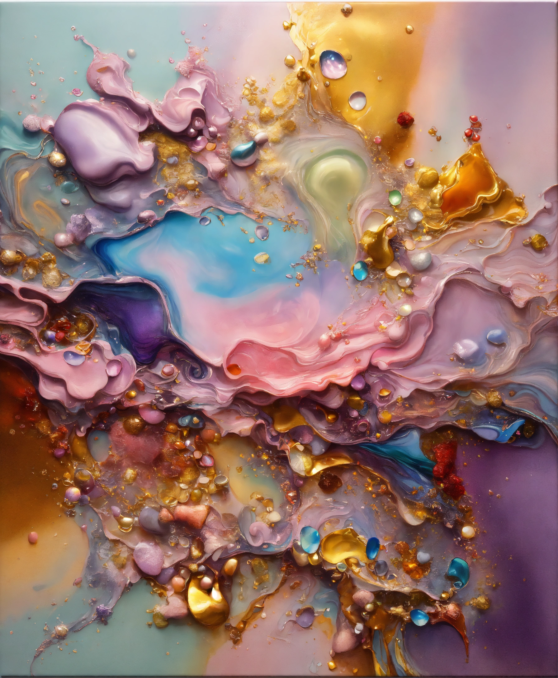 Lexica - Colorful abstract painting oil and water complex complicated ...