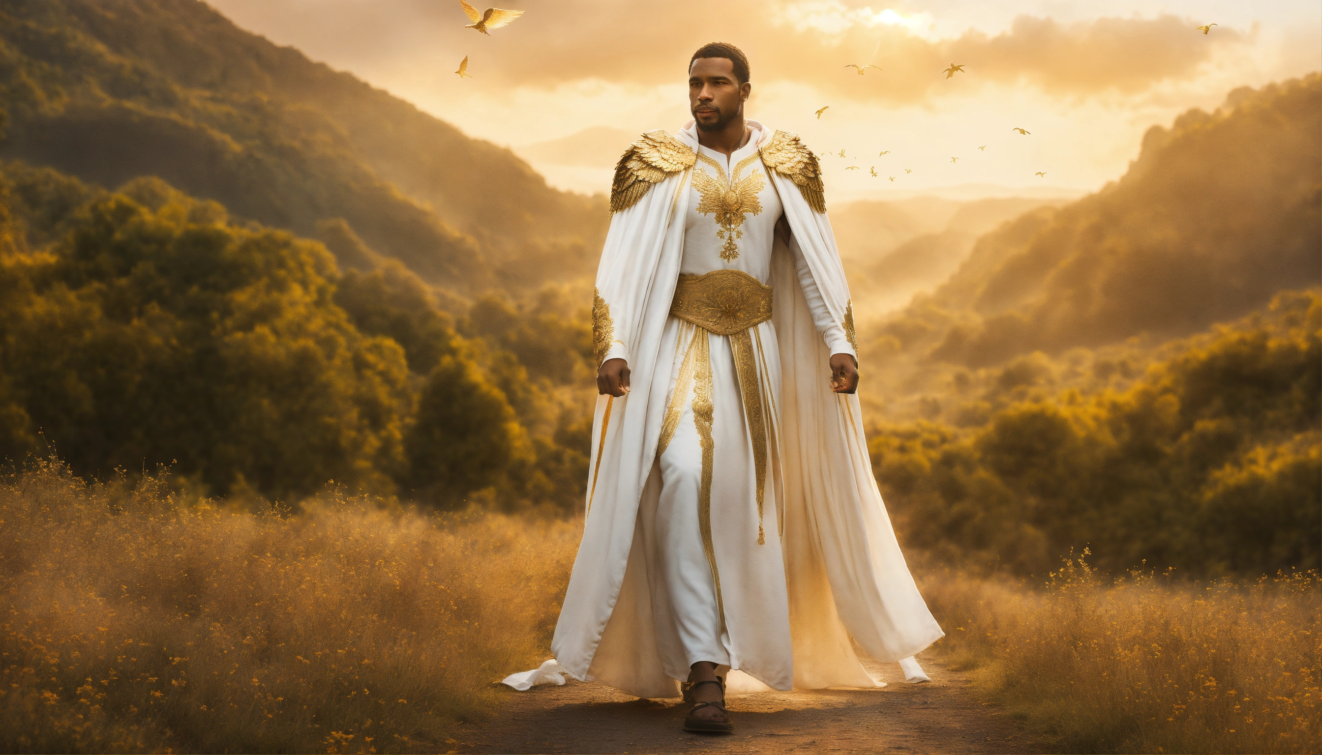 Lexica - Illustrate a view of a handsome, strong, broad-shouldered ...