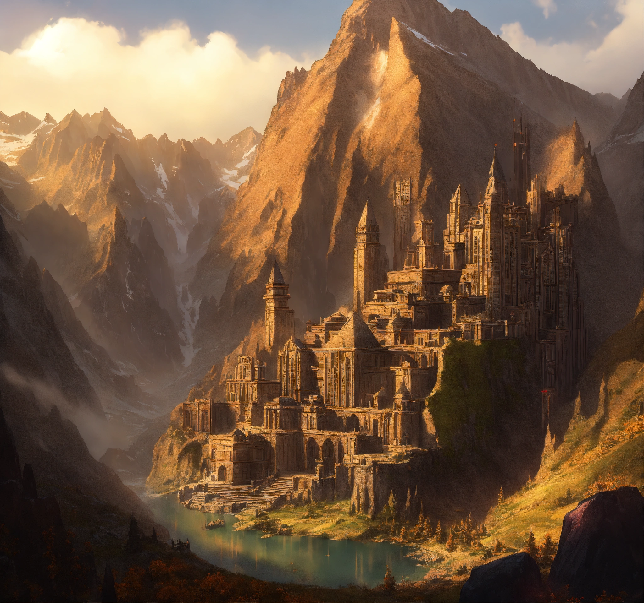 Lexica - A massive dwarven city at the base nestled within a large ...