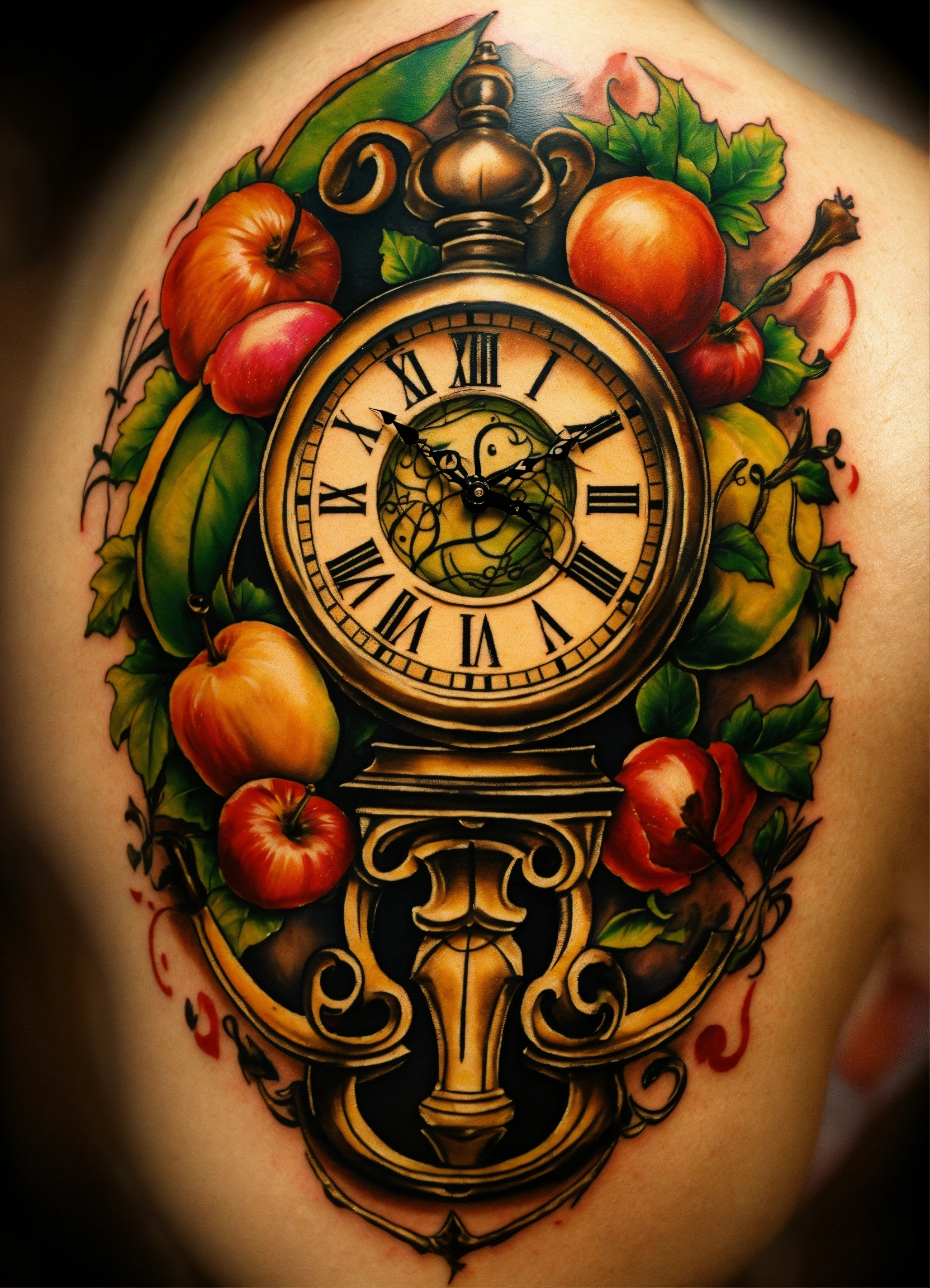 Tatouage Horloge Casse