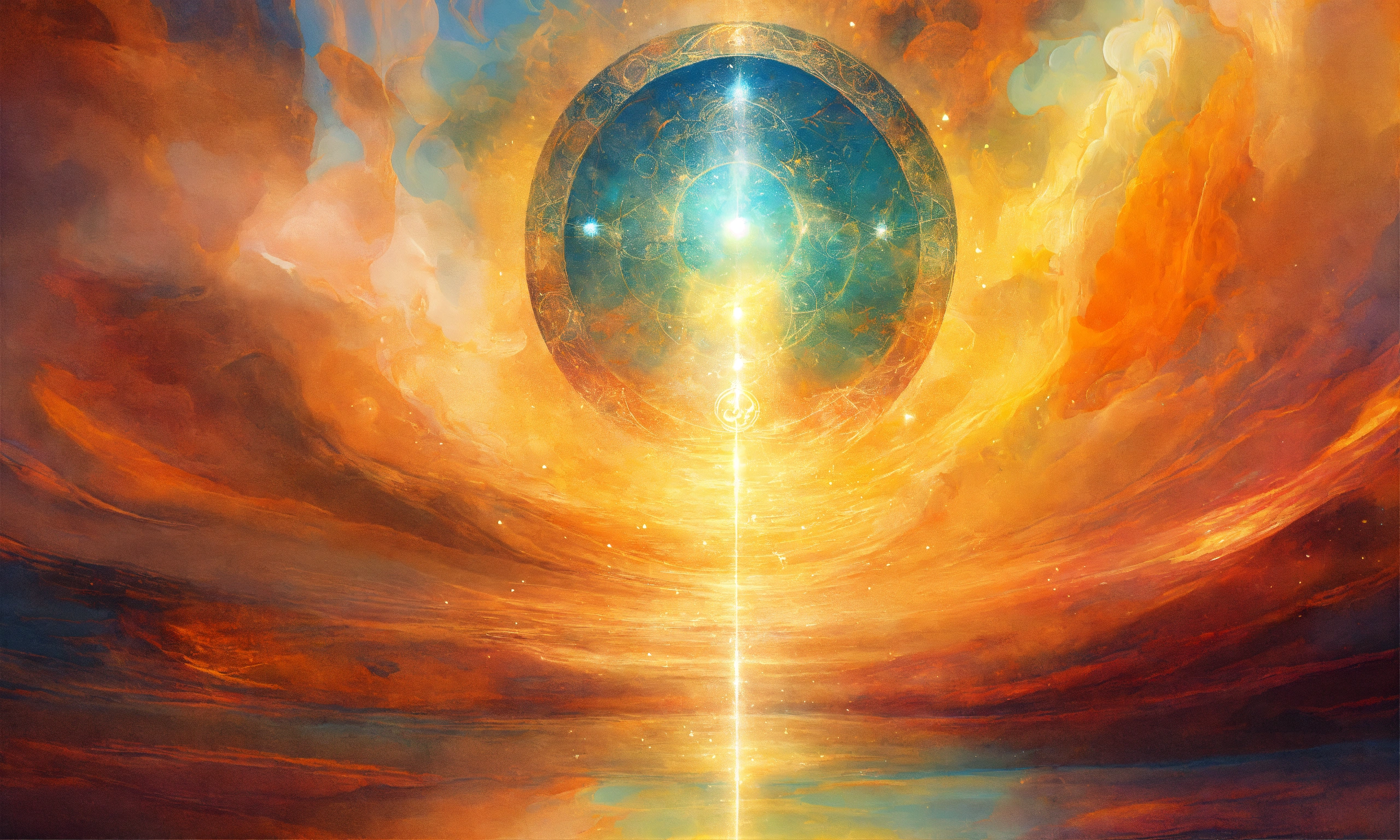 Lexica - A spiritual oracle with a heavenly brightness, in an abstract ...