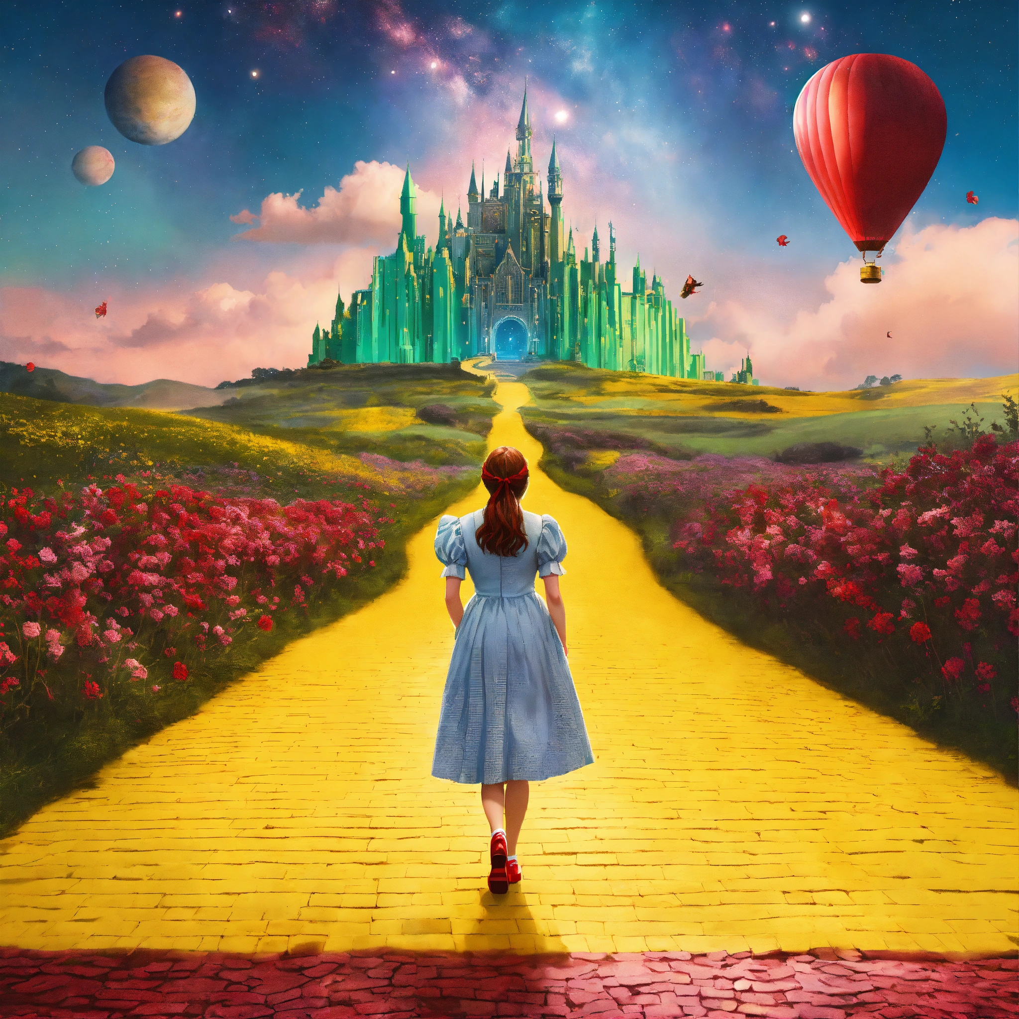 Lexica - A realistic photograph of Dorothy in The wizard of Oz wearing ...