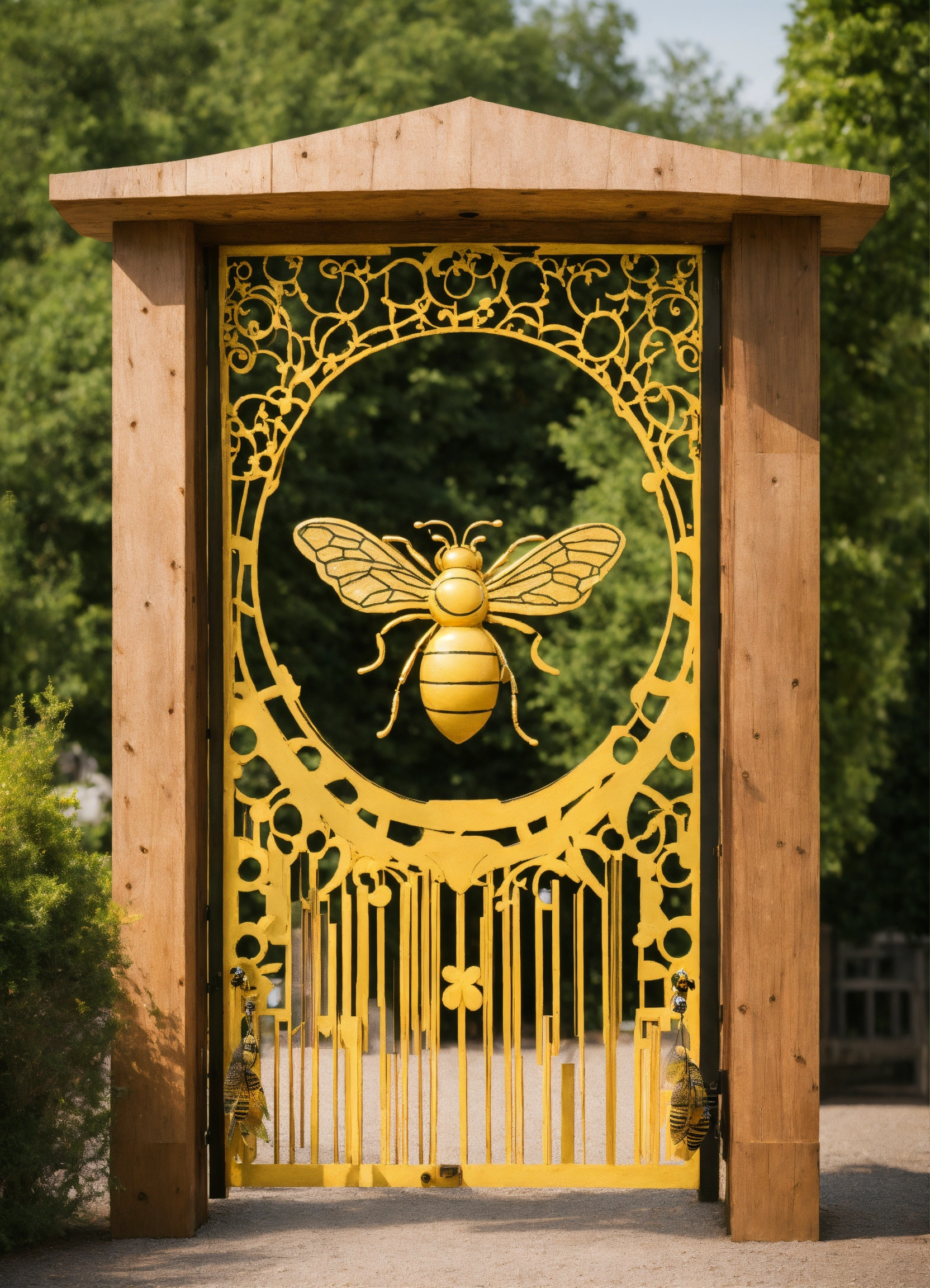 Lexica - Bee sculpture gate design
