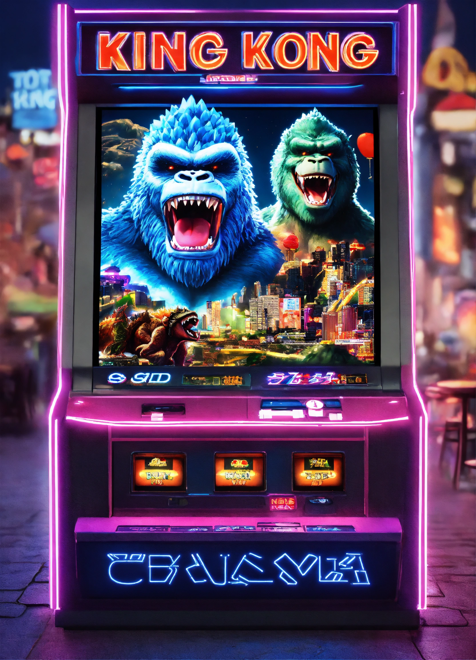 Lexica - 3D CUTIE Q VERSION CHARACTERS, KING KONG VS GODZILLA ,SLOT ...