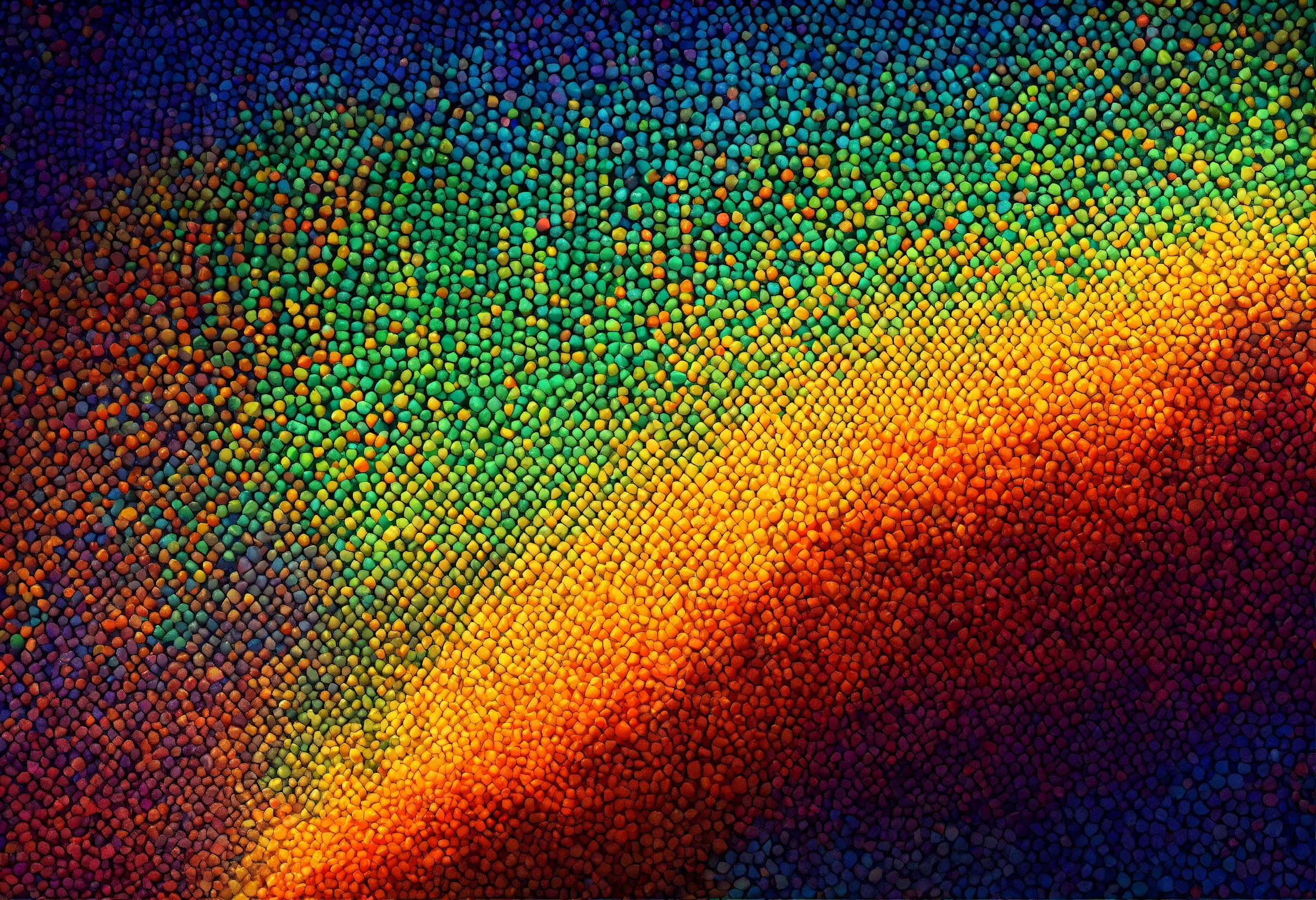 Lexica - Points of light creating a pointillism artwork image, visual ...