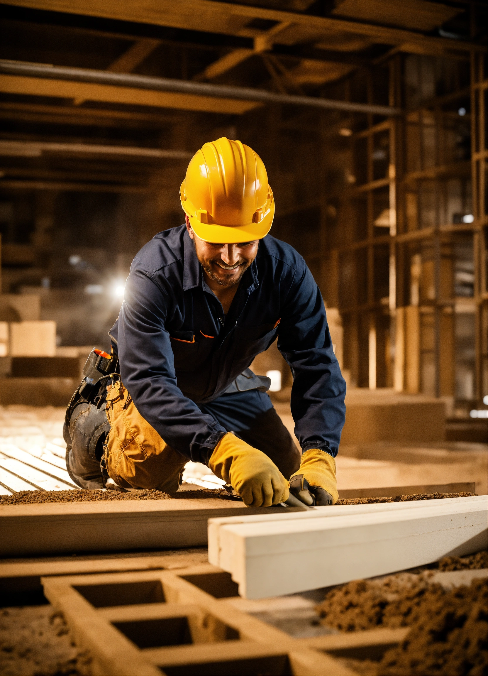 Lexica - Envision a well-organized construction site where a skilled ...