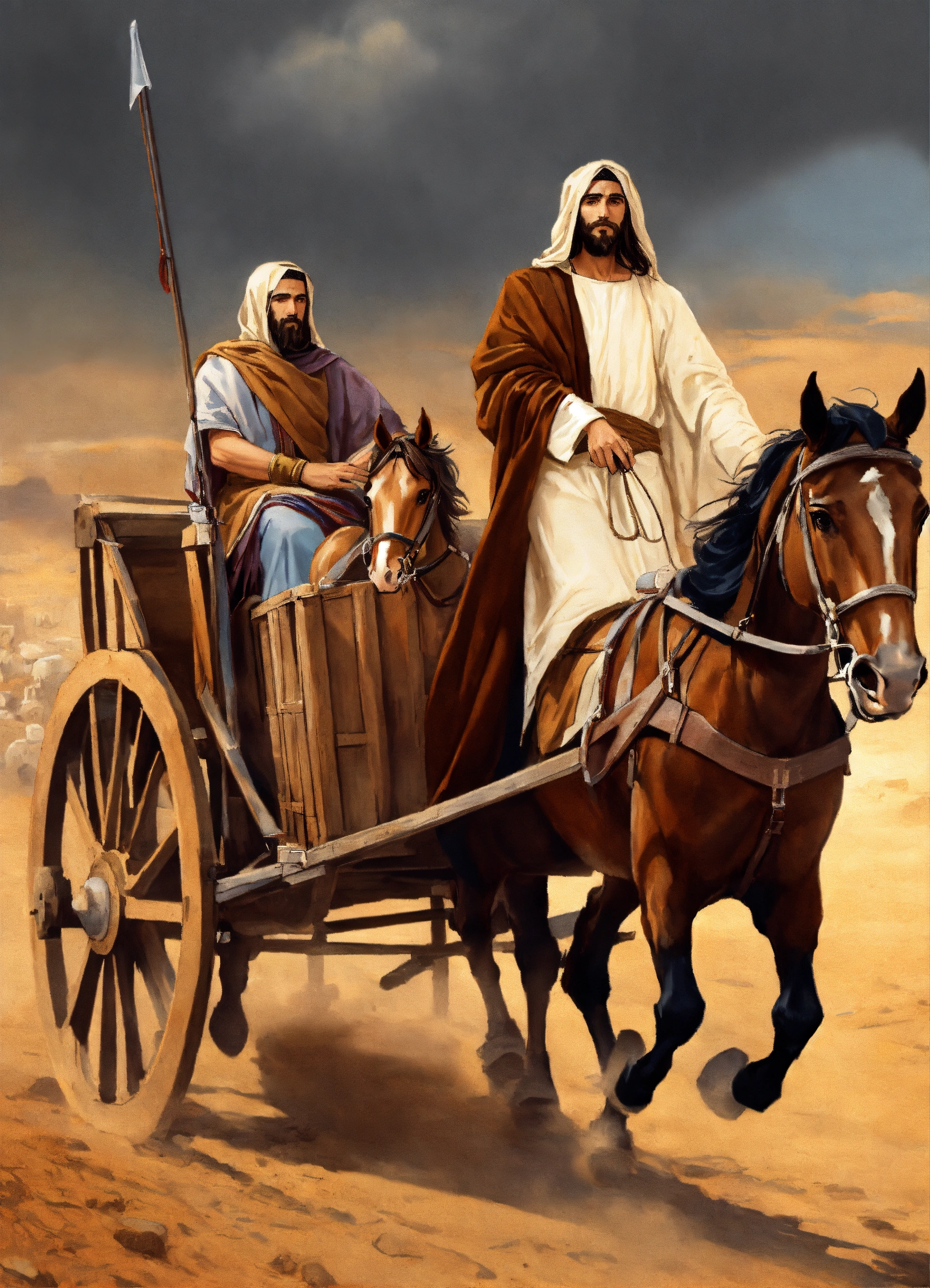 Lexica - Jesus christ dressed in brown robes, escaping the romans in a ...