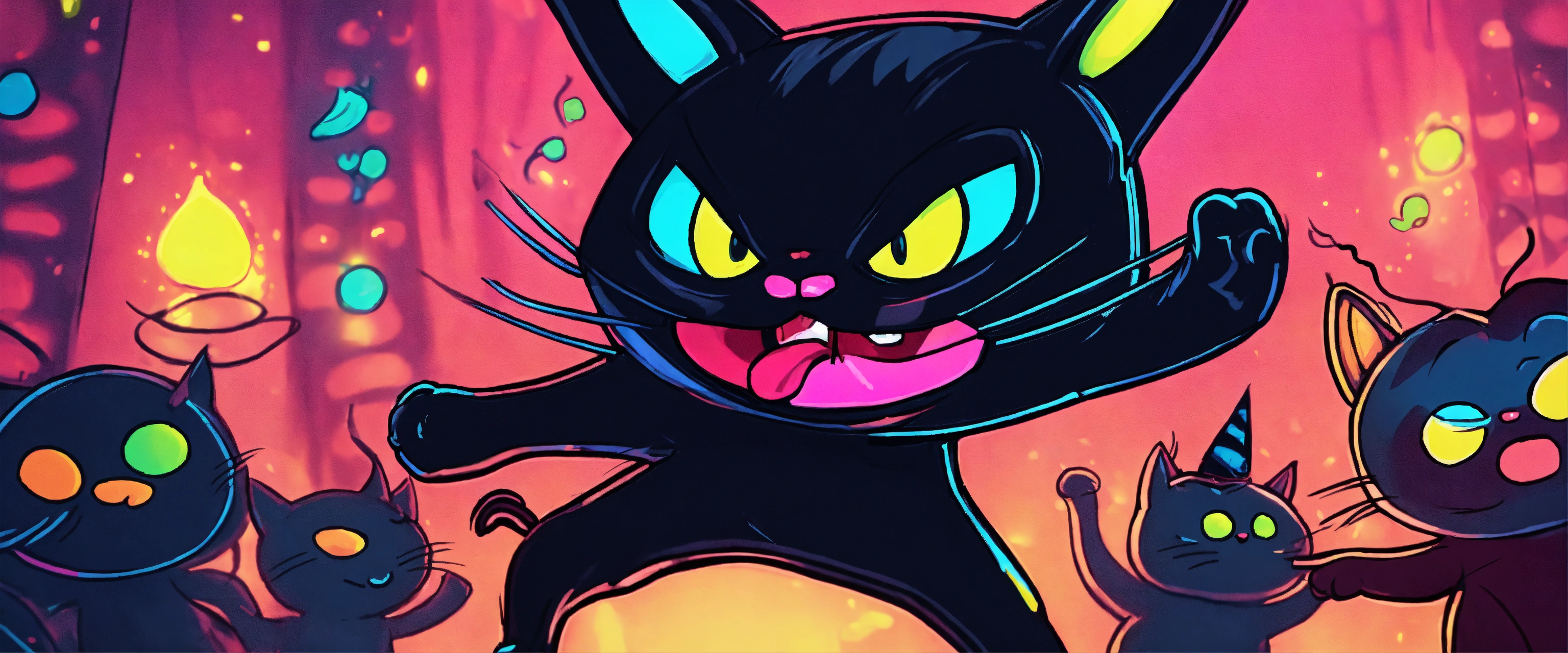 Lexica - The naughty and devilishly imp-like black 2D hand-drawn ...