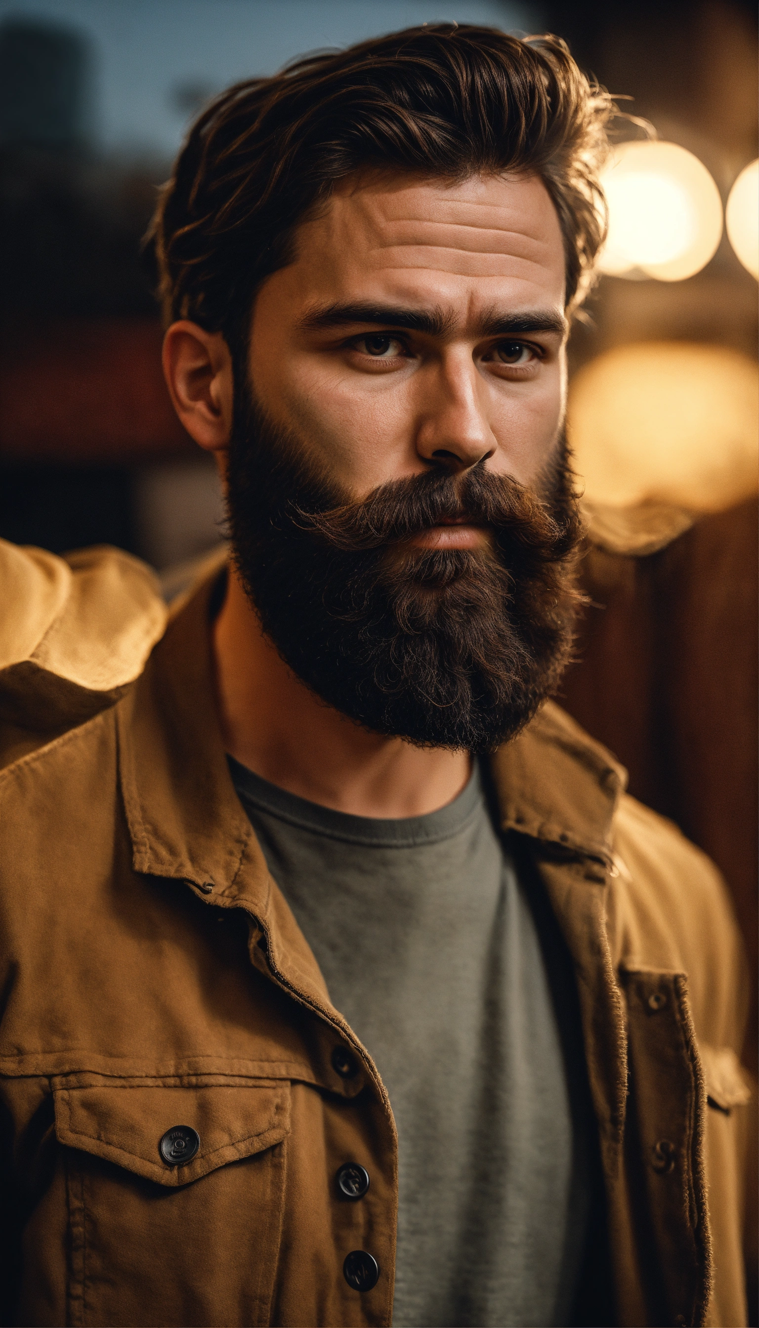 Lexica - Man with a rugged classic beard