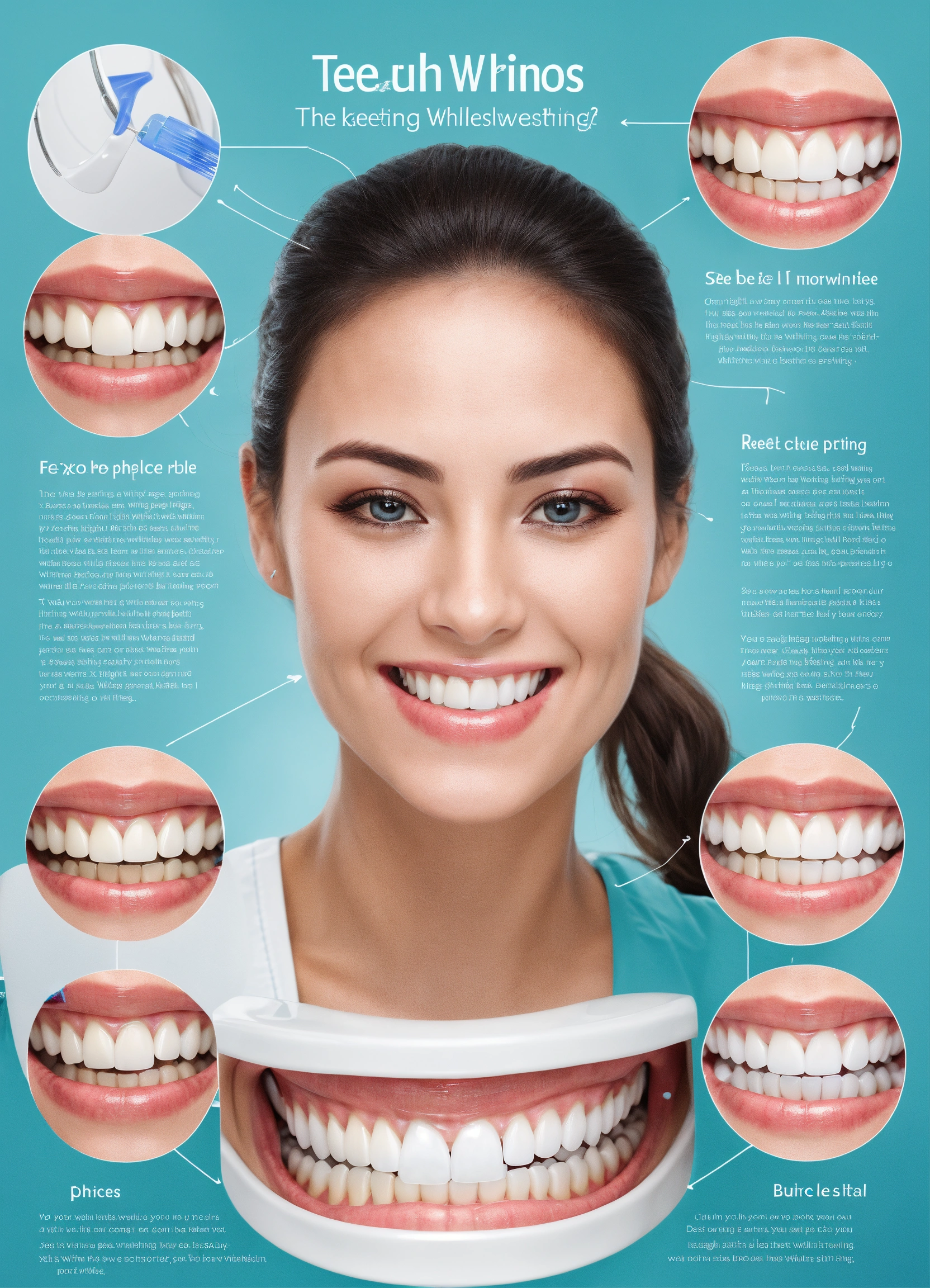 Lexica - Create an image illustrating the teeth whitening process for a ...