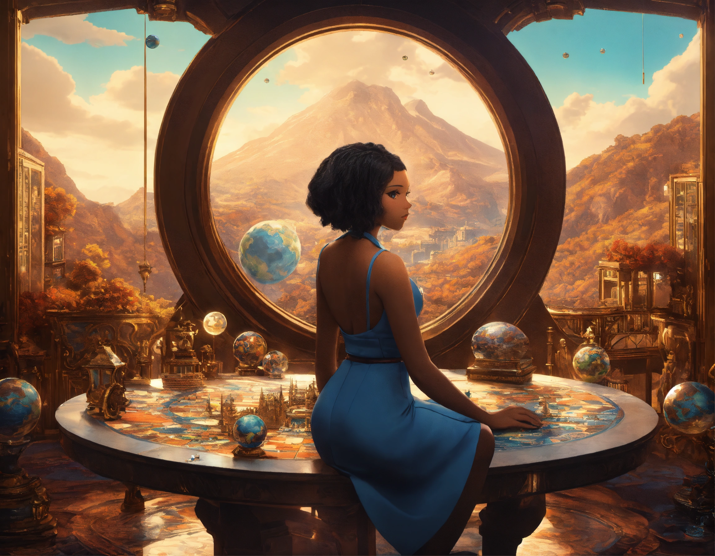 Lexica - Create a surreal 3D portrait of a confident Black woman, her ...