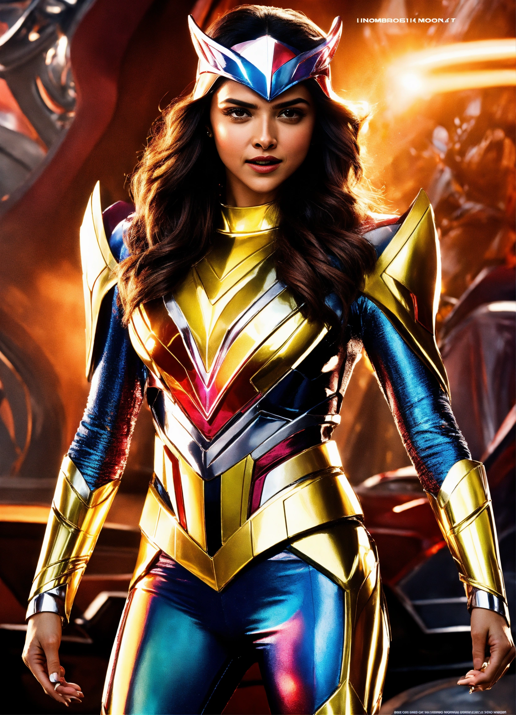 Lexica - Deepika power rangers chrome attire