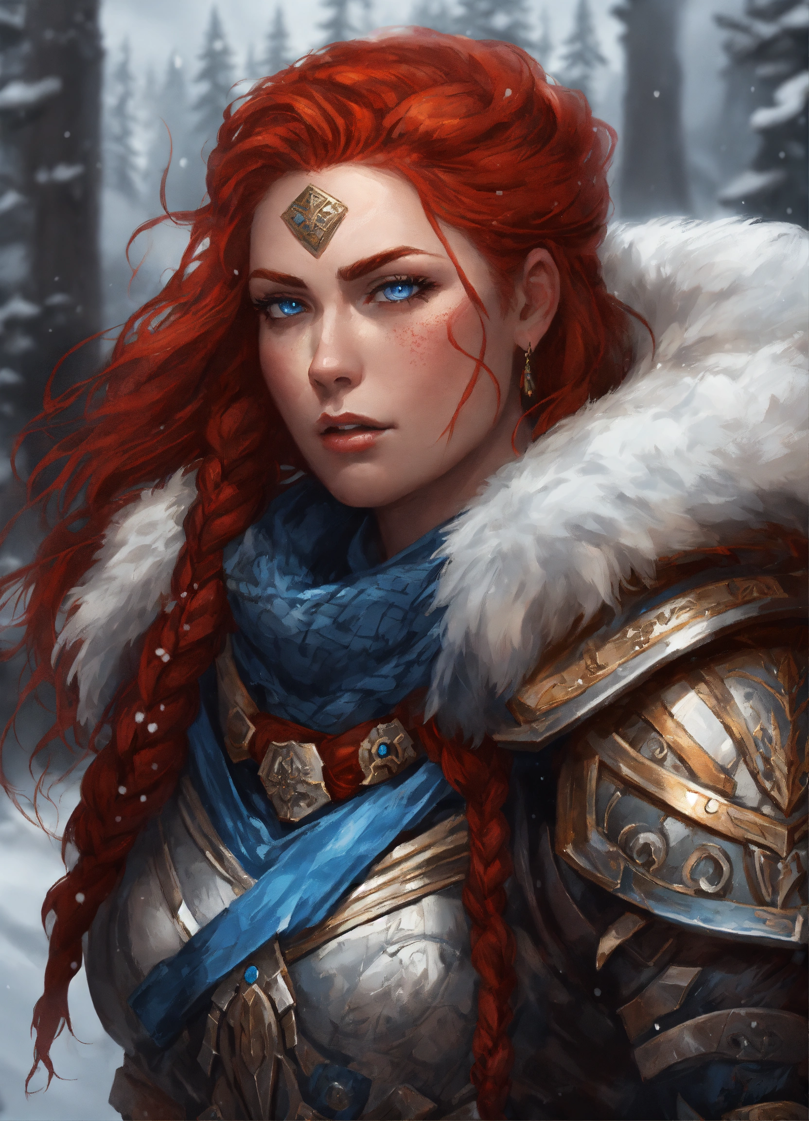 Lexica - A strong rugged woman in intricate armor, highly detailed ...