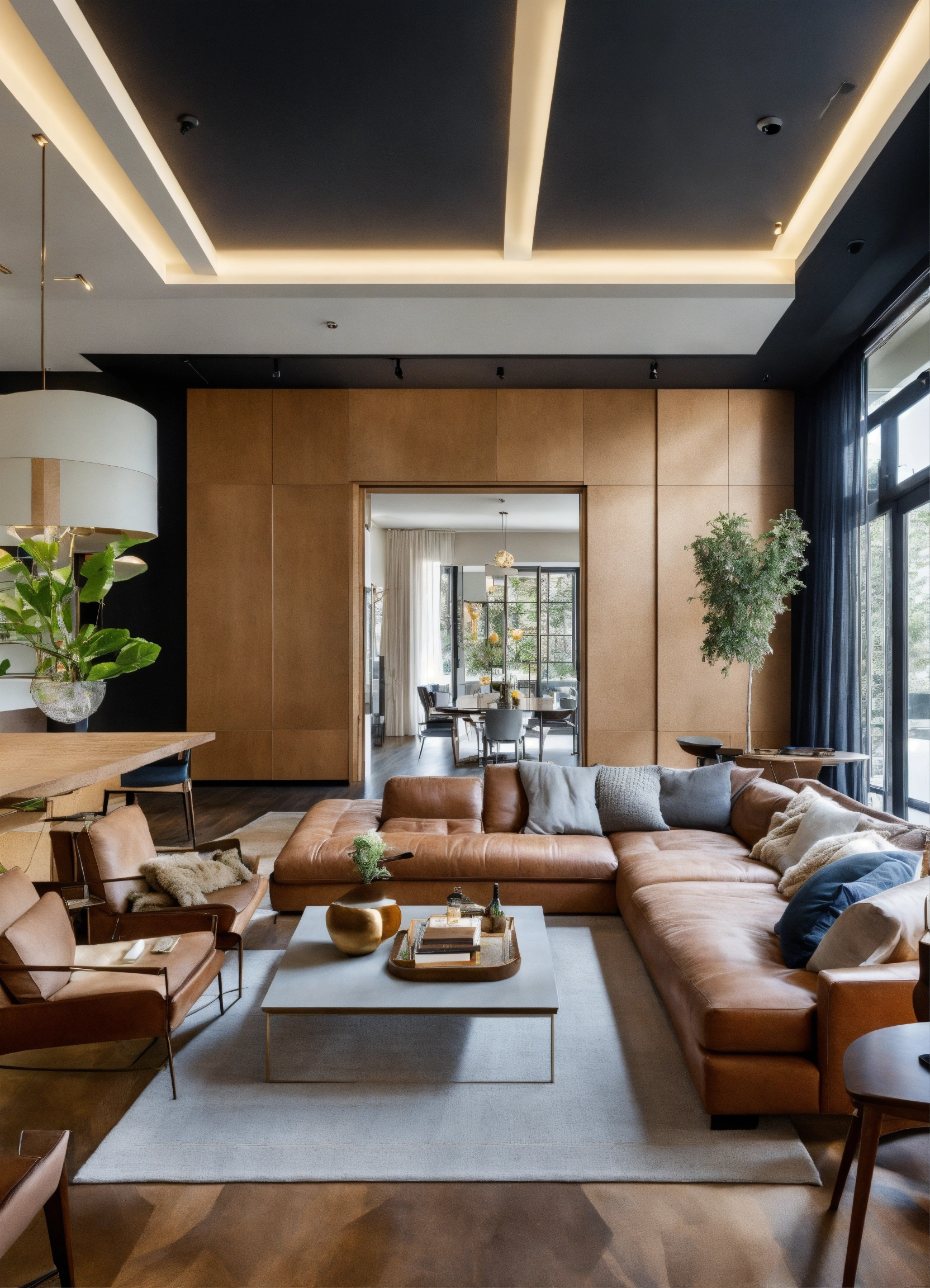 Lexica - An open concept living space interior design.