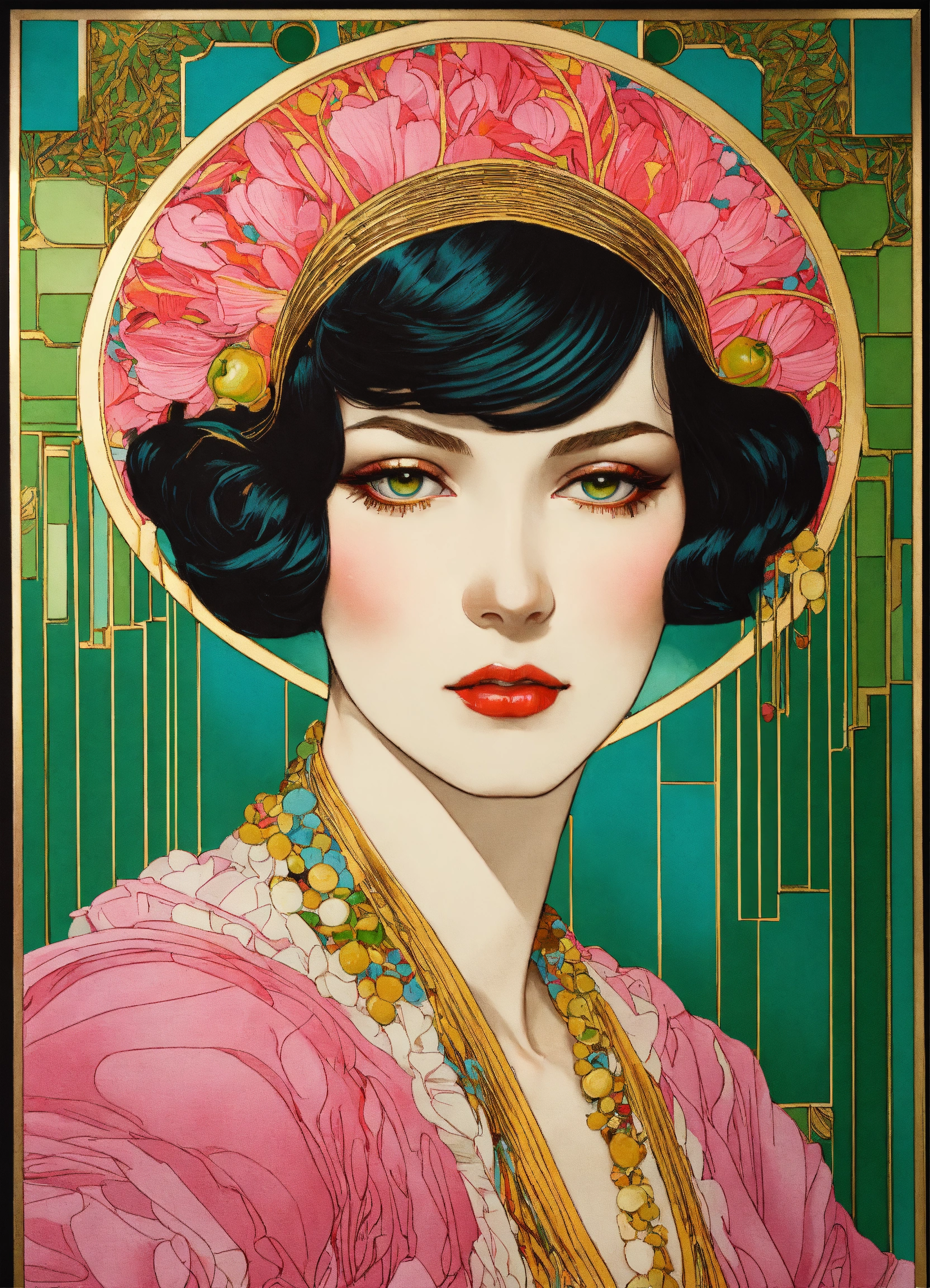lexica-pop-art-deco-every-surface-covered-in-intricate-contour-lines