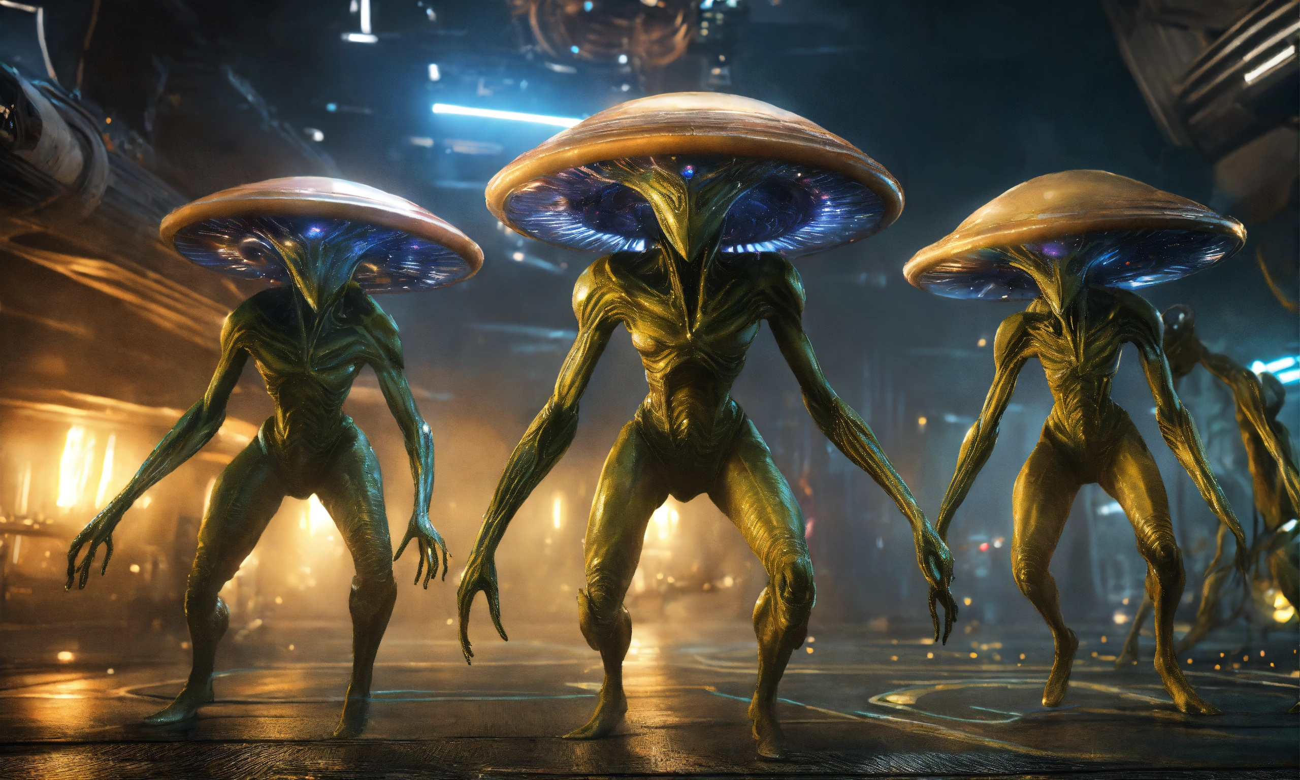 Lexica - Photo-realistic, very detailed, high resolution, aliens dancing
