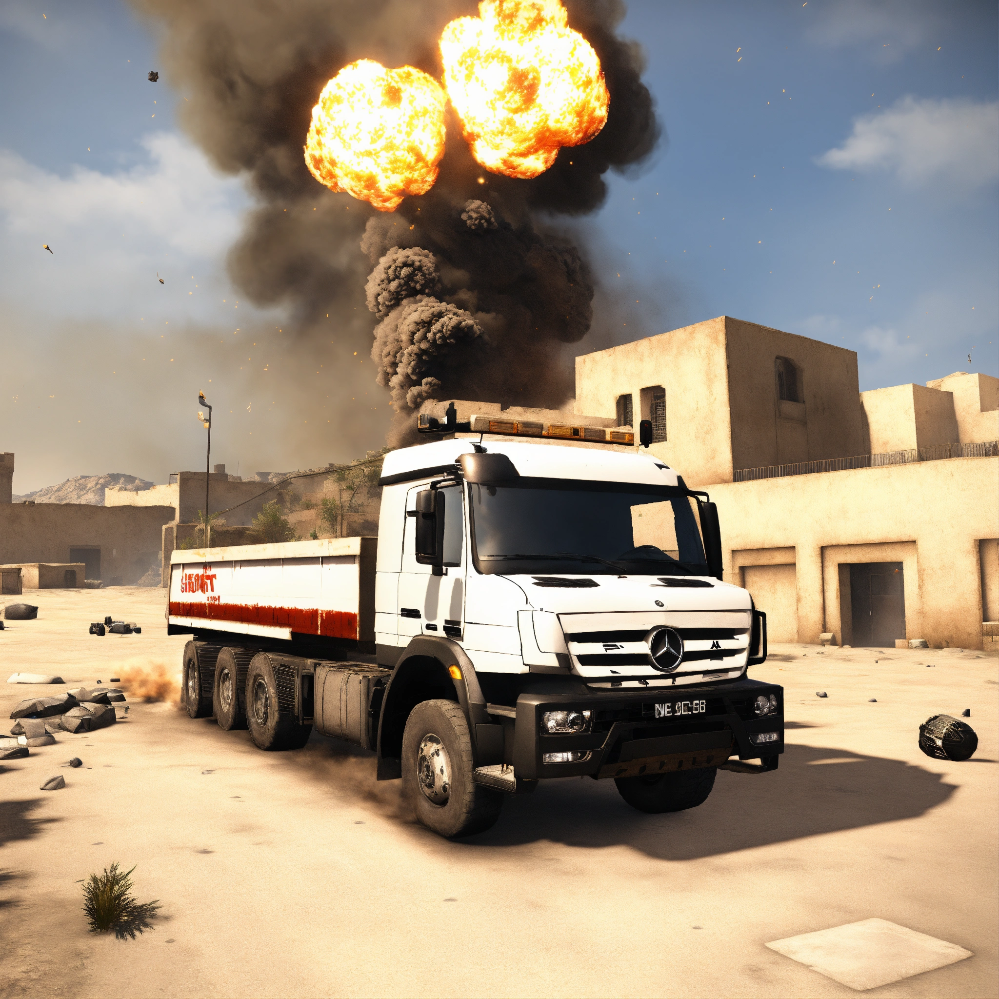 Lexica - A white Mercedes actros truck in counter strike 2 csgo global ...
